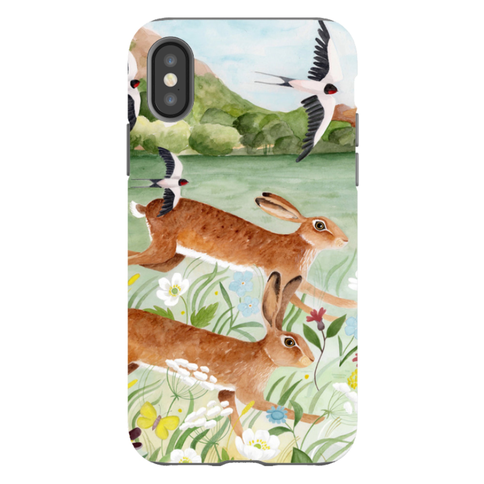 iPhone Tough Case - Hares By Bex Parkin