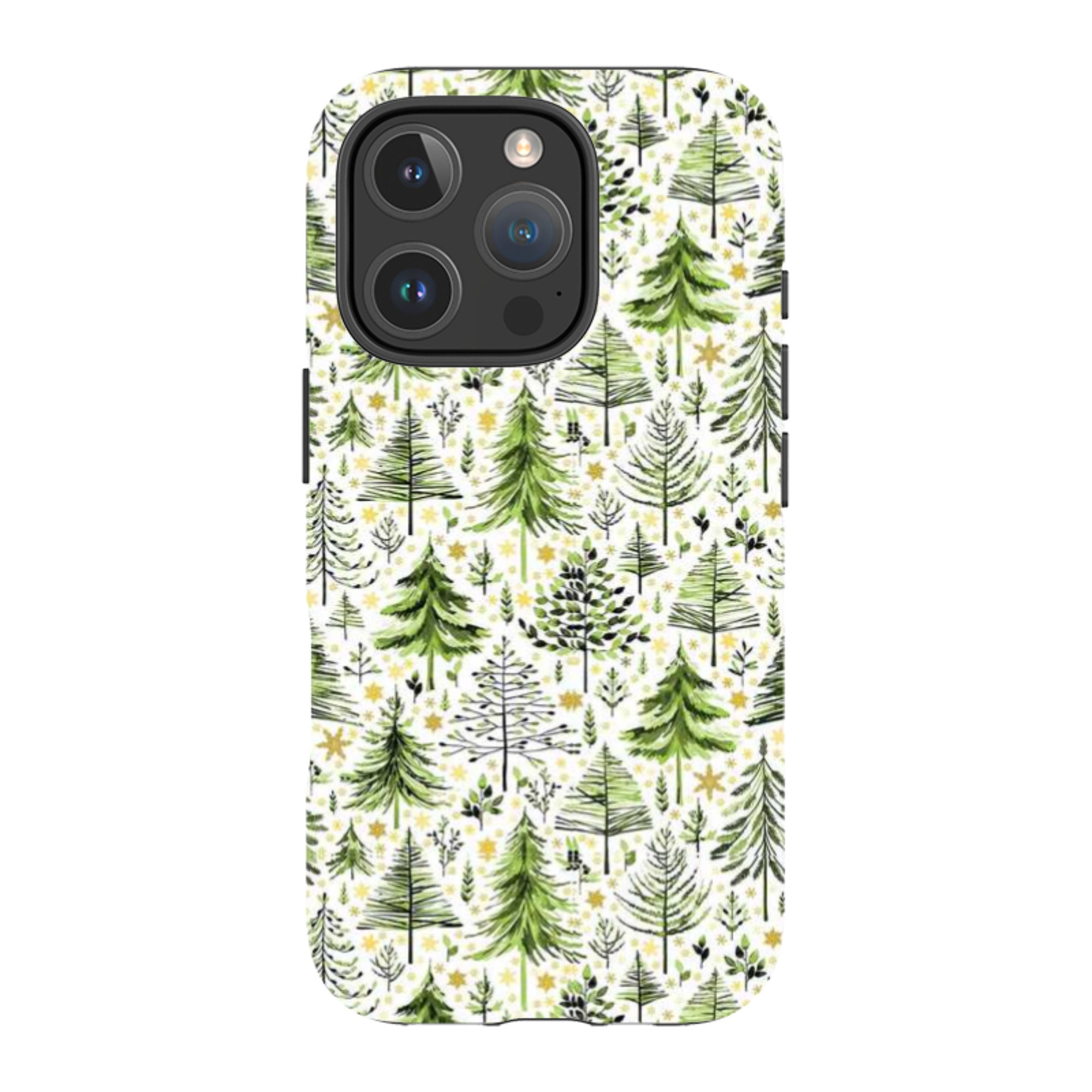 iPhone Tough Case - Green Xmas Trees By Elisabeth Haager
