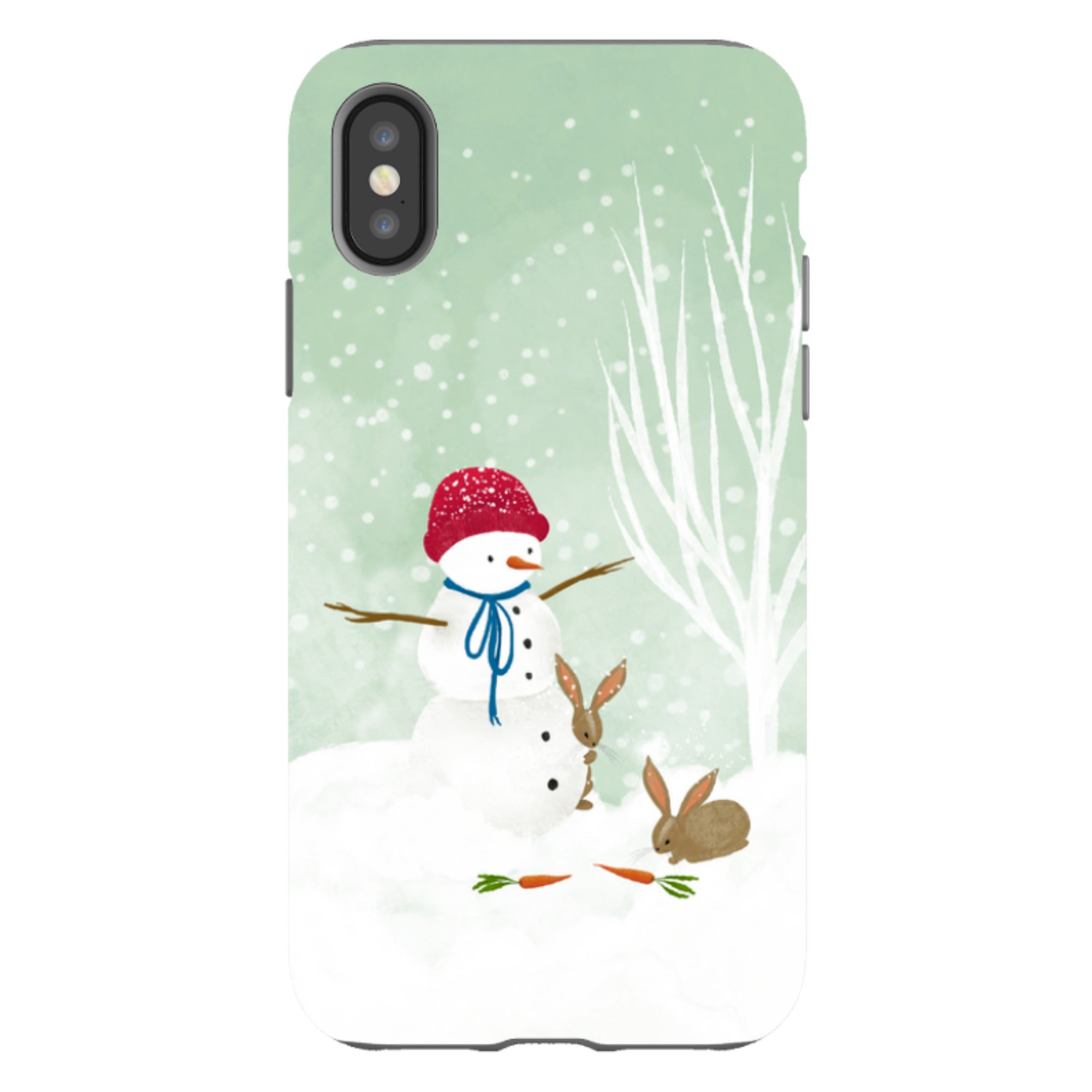 iPhone Tough Case - Snowman By Katherine Quinn