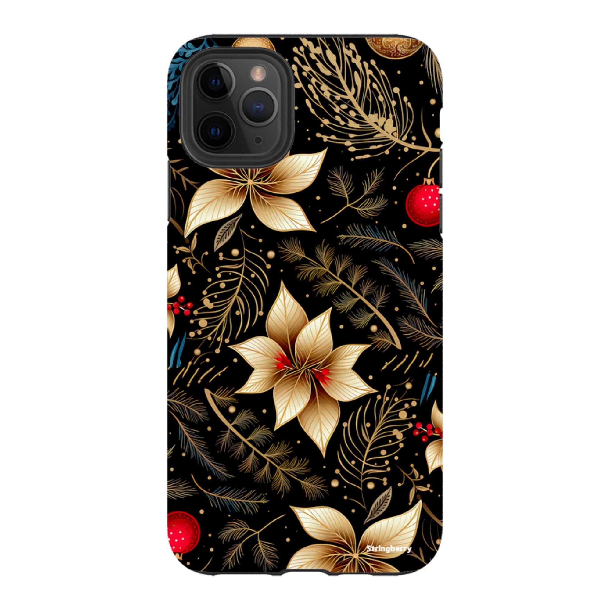 iPhone Tough Case - Golden Winter Floral