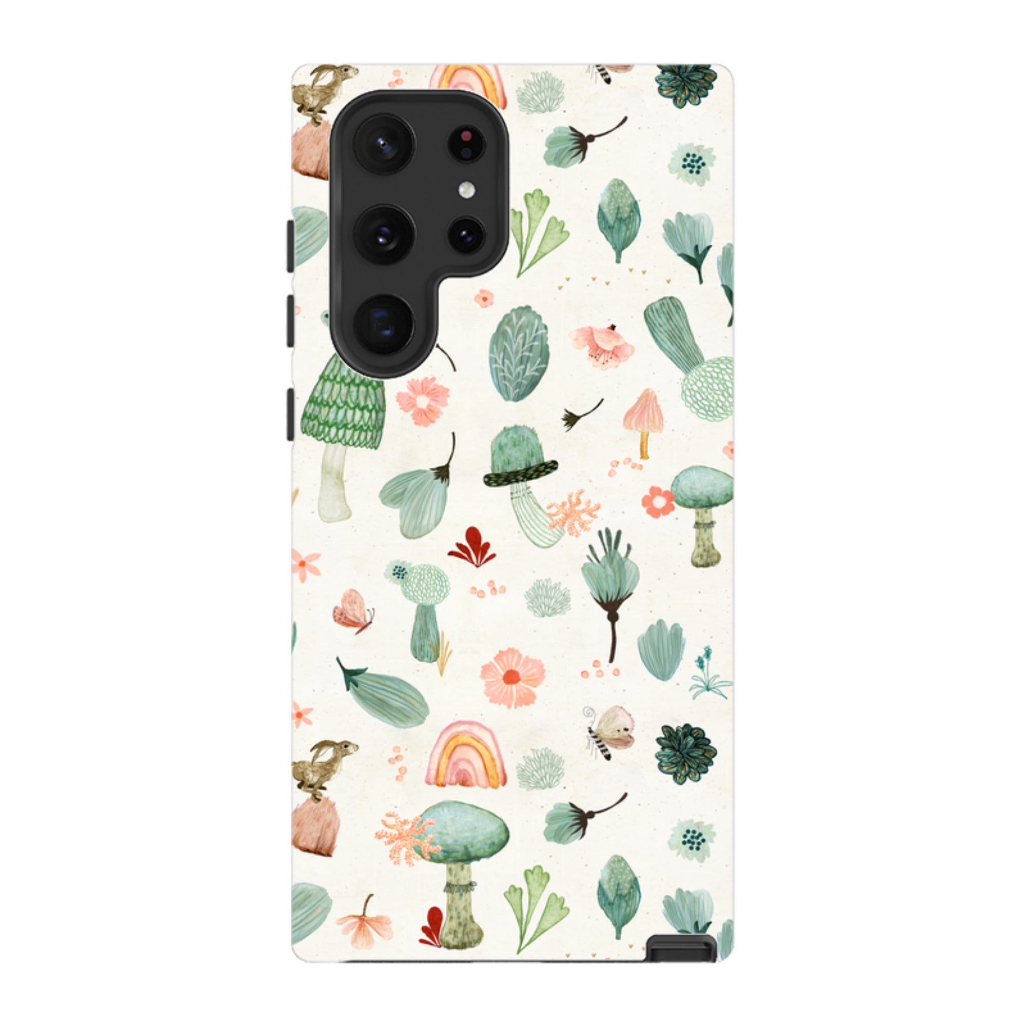 Samsung Tough Case - Mushroom World Cream By Katherine Quinn