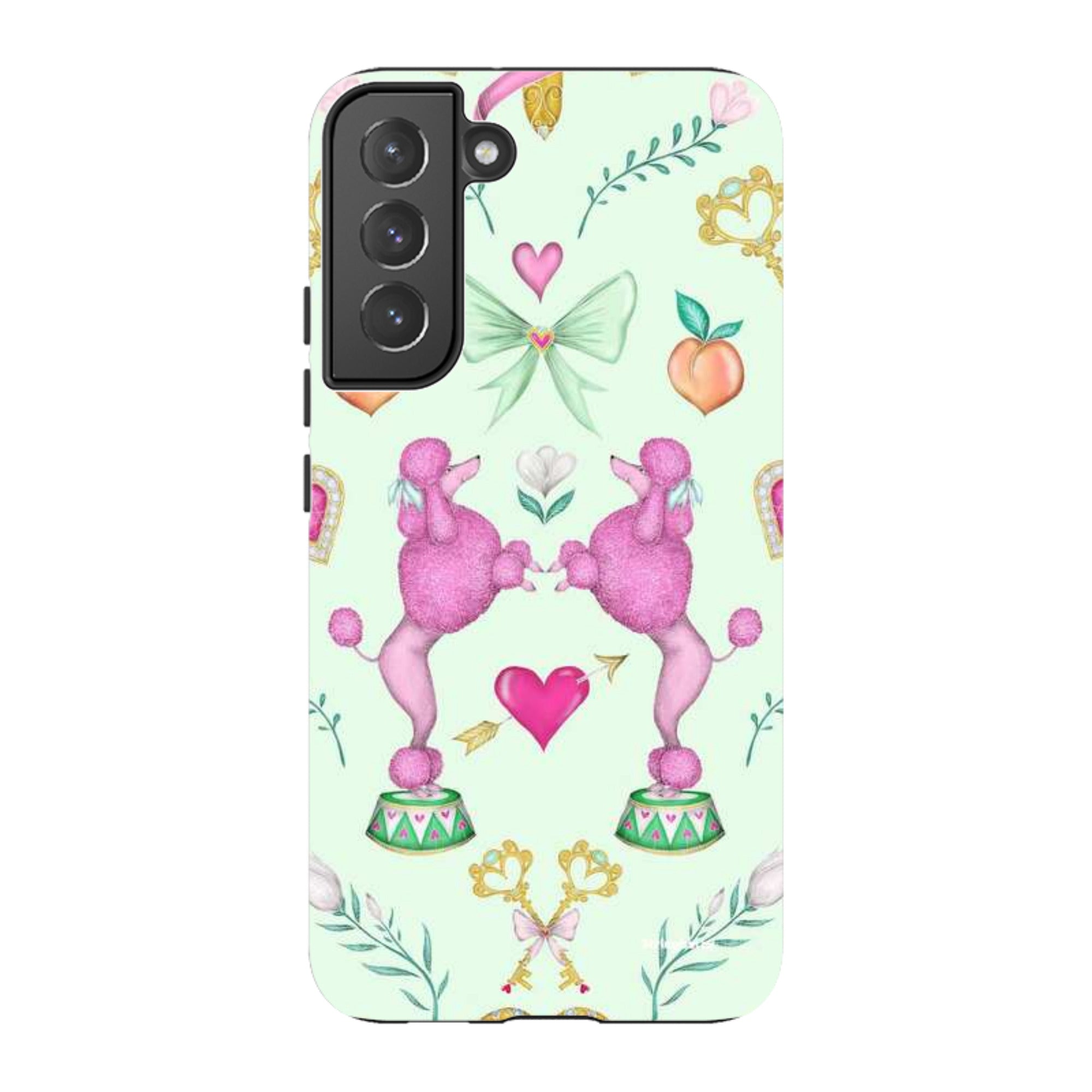 Samsung Tough Case - Pink Poodle Parlour Mint By Catherine Rowe