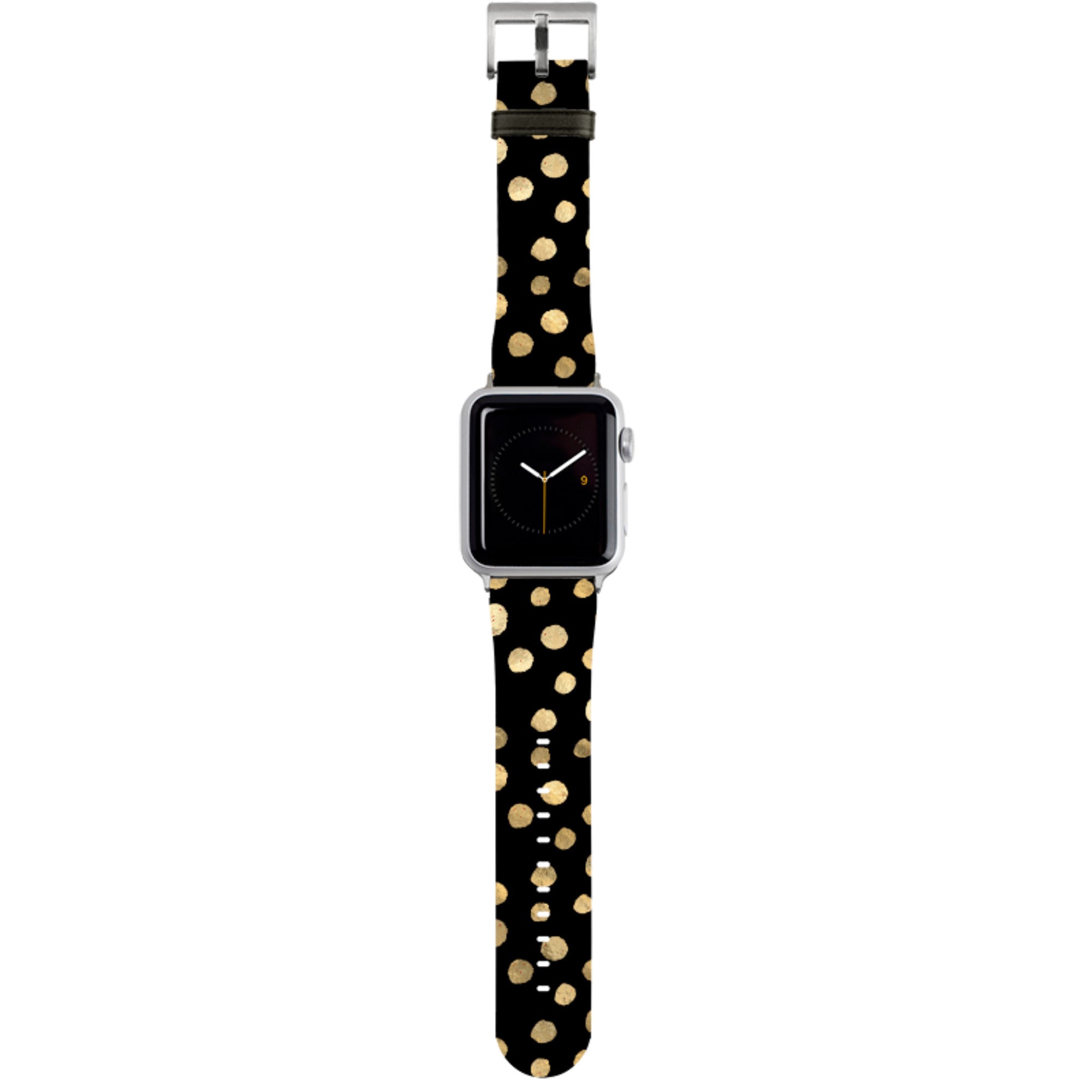 Black and Gold Dots Apple Watch Strap
