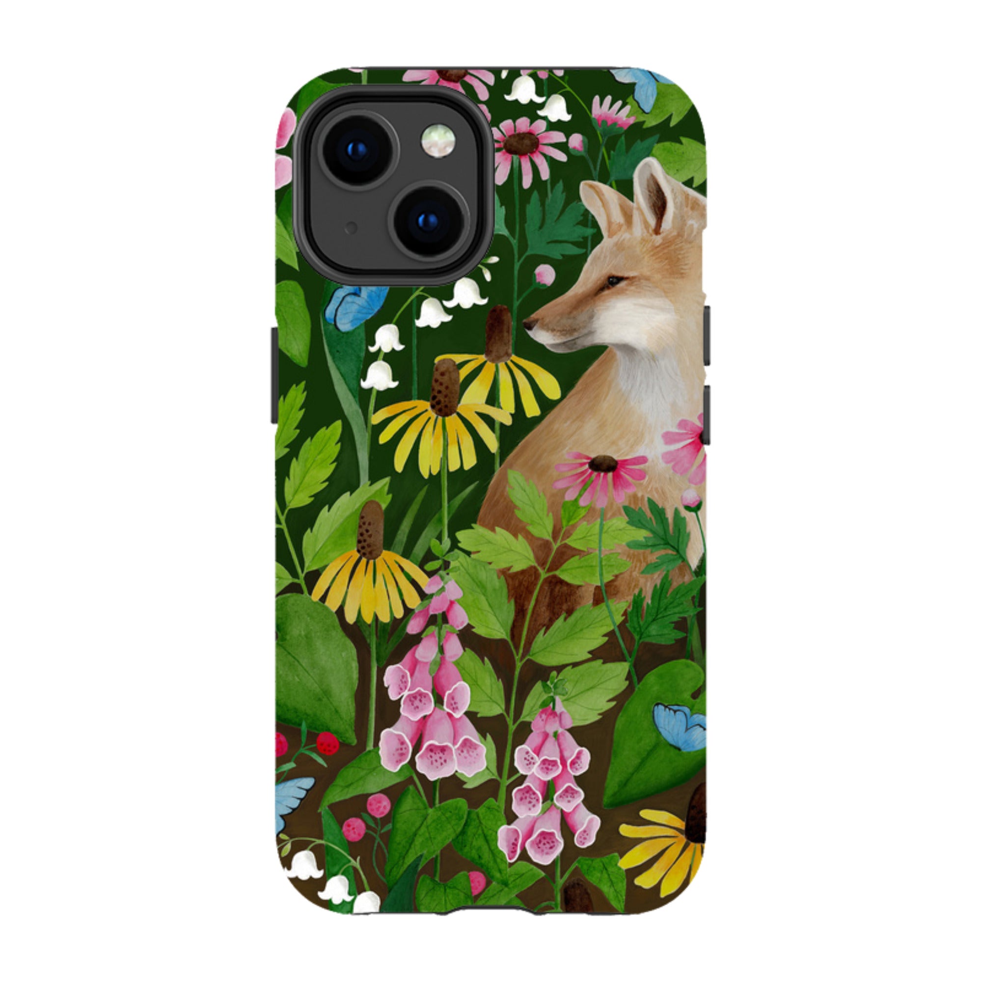 iPhone Tough Case - Fox And Foxgloves By Bex Parkin