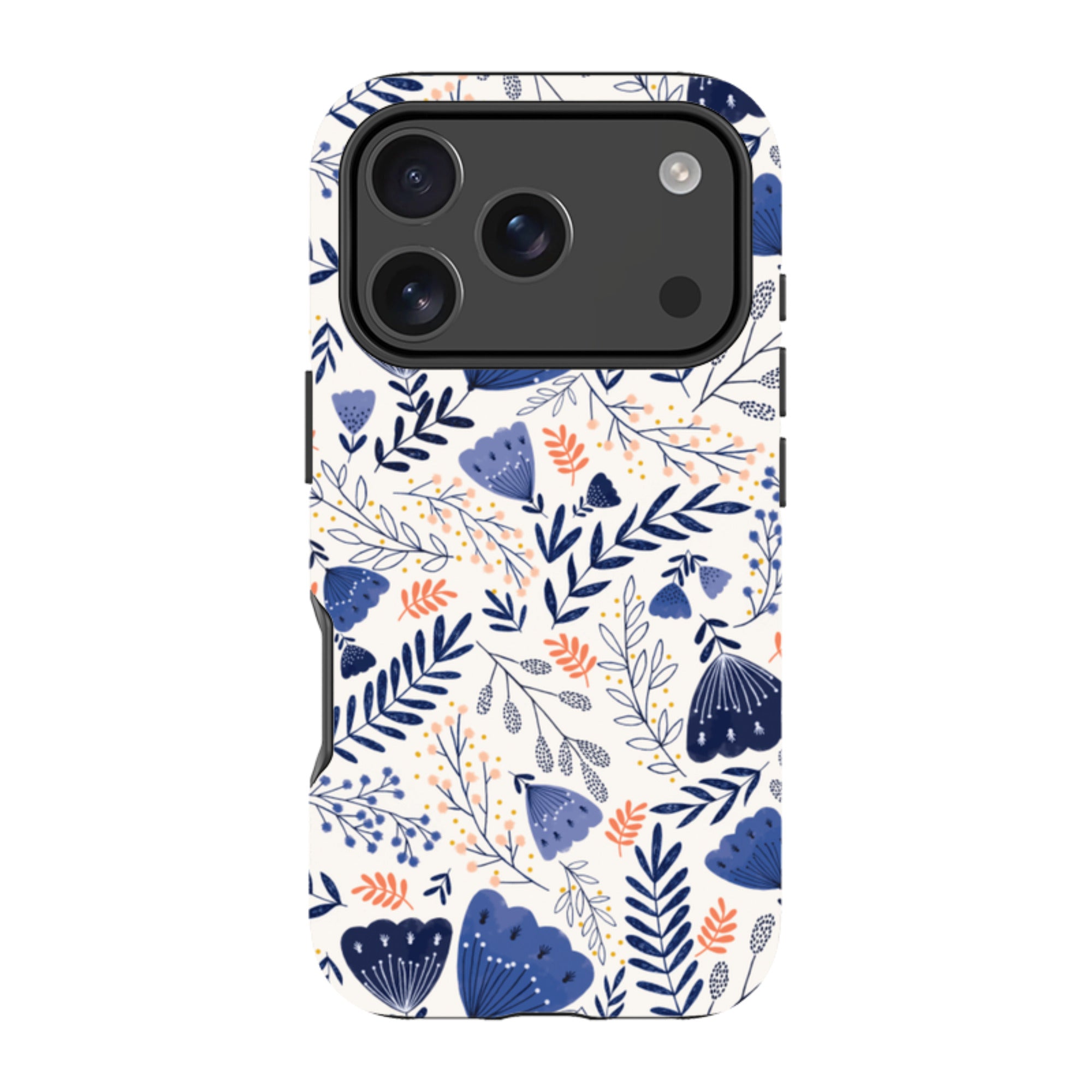 iPhone Tough Case - Blue Floral By Jade Mosinski