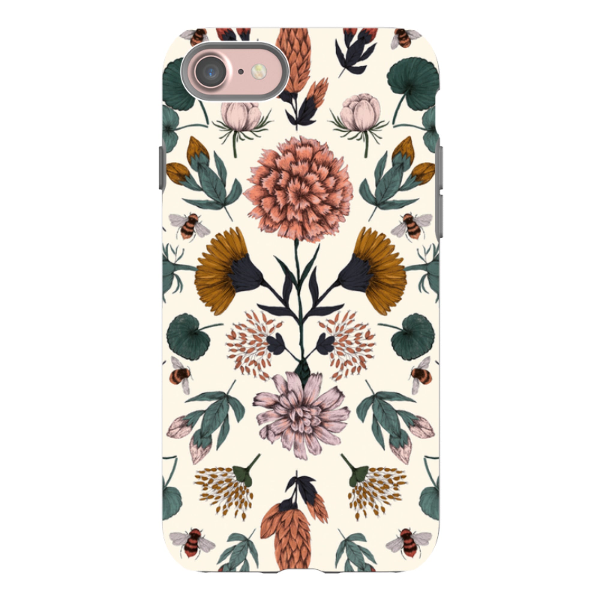 iPhone Tough Case - Floral Bees By Jade Mosinski