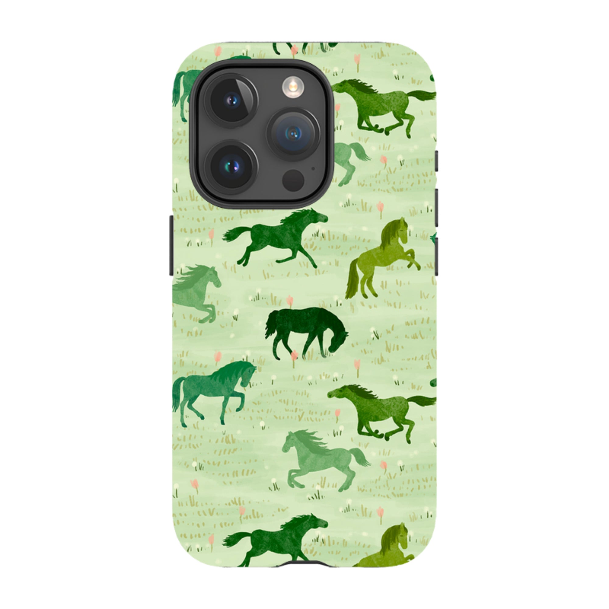 iPhone Tough Case - Wild Horses Meadow By Katherine Quinn