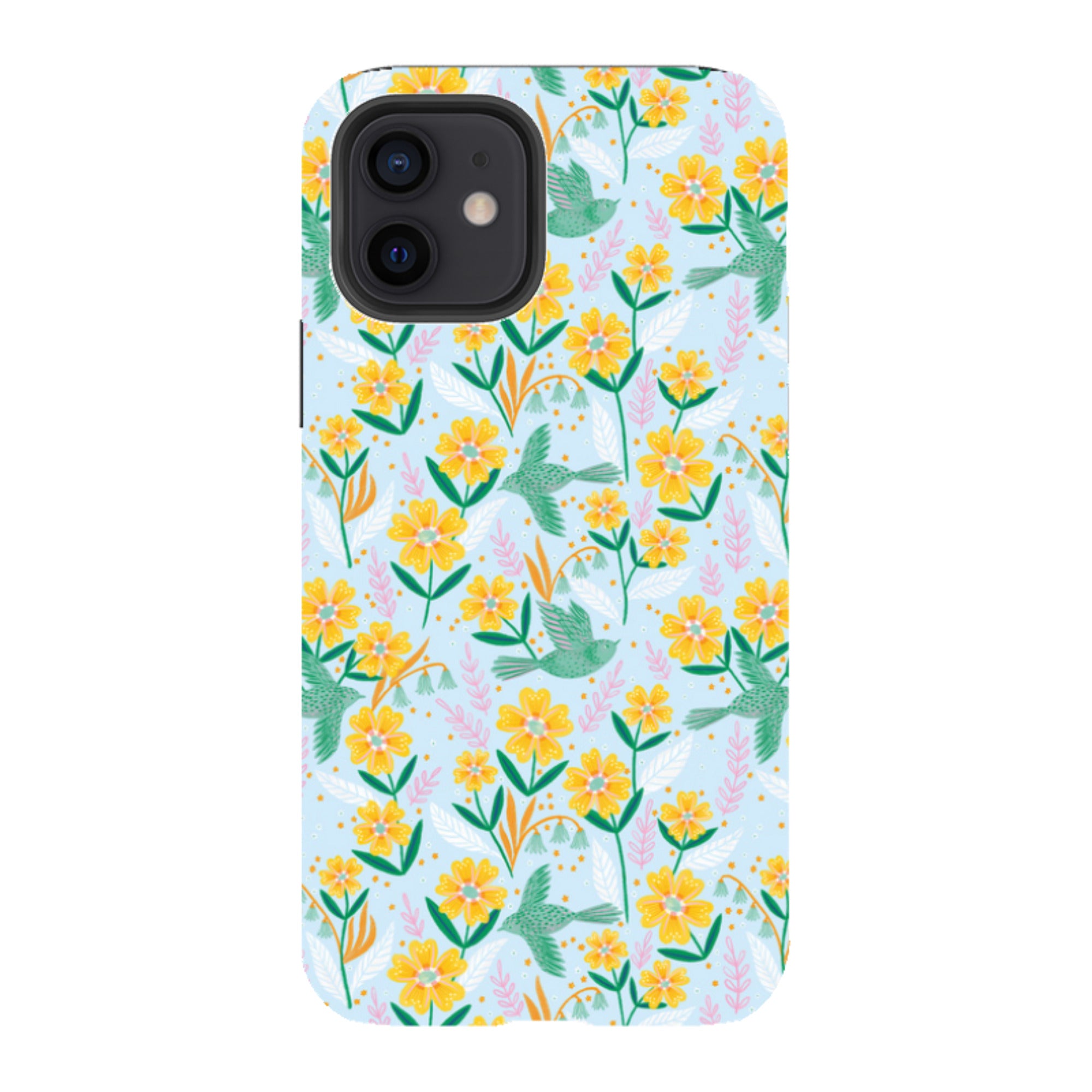 iPhone Tough Case - Sweet Birds Blue By Lee Foster Wilson