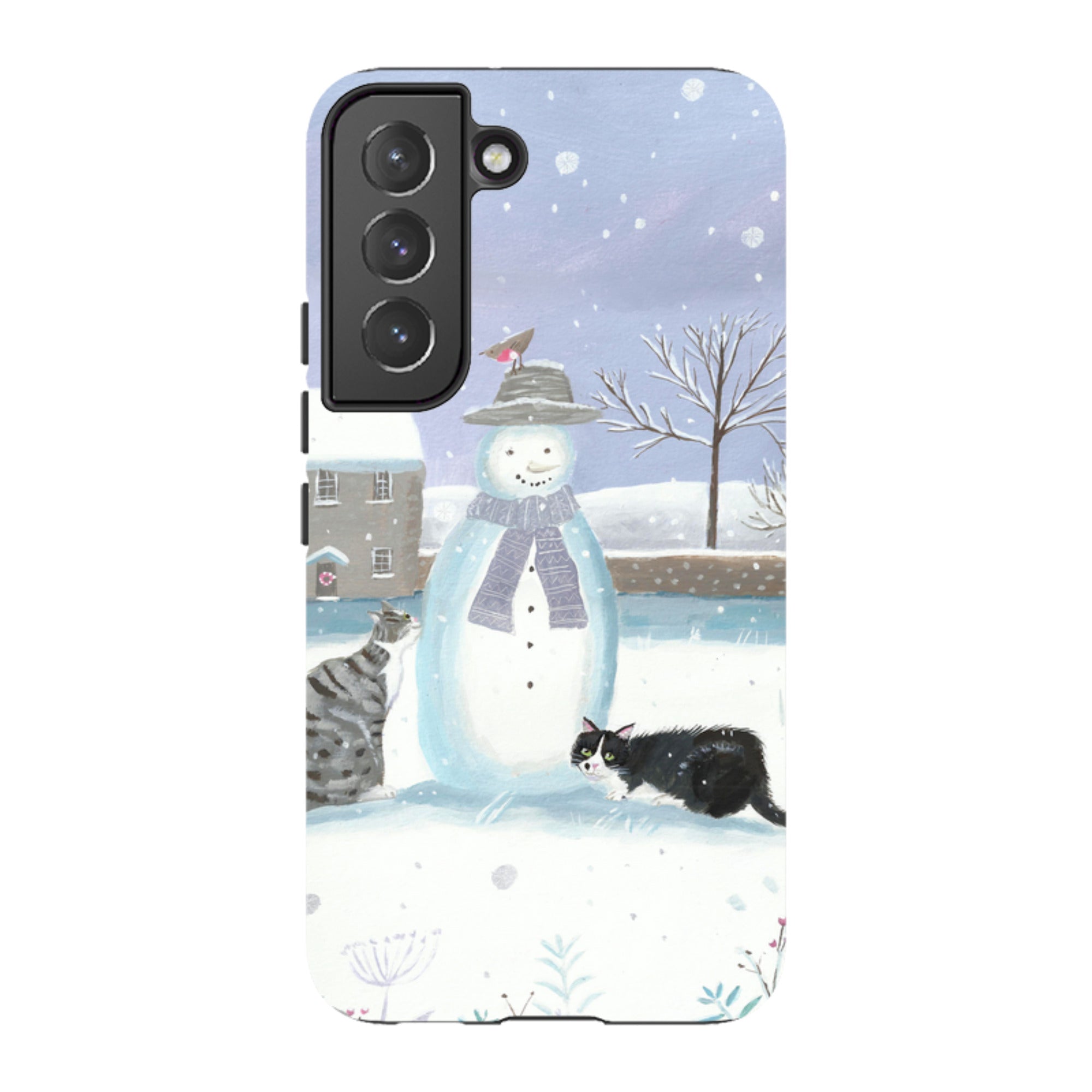 Samsung Tough Case - Snowman And Cats By Mary Stubberfield