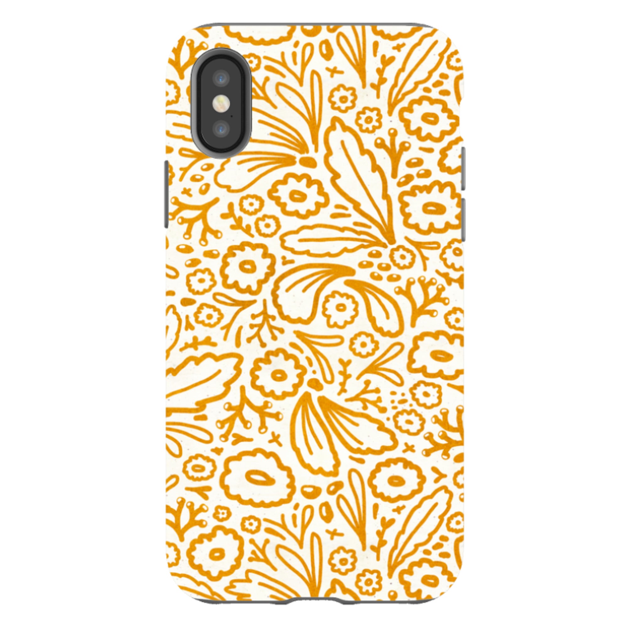 iPhone Tough Case - Wind Fall Mustard By Katherine Quinn