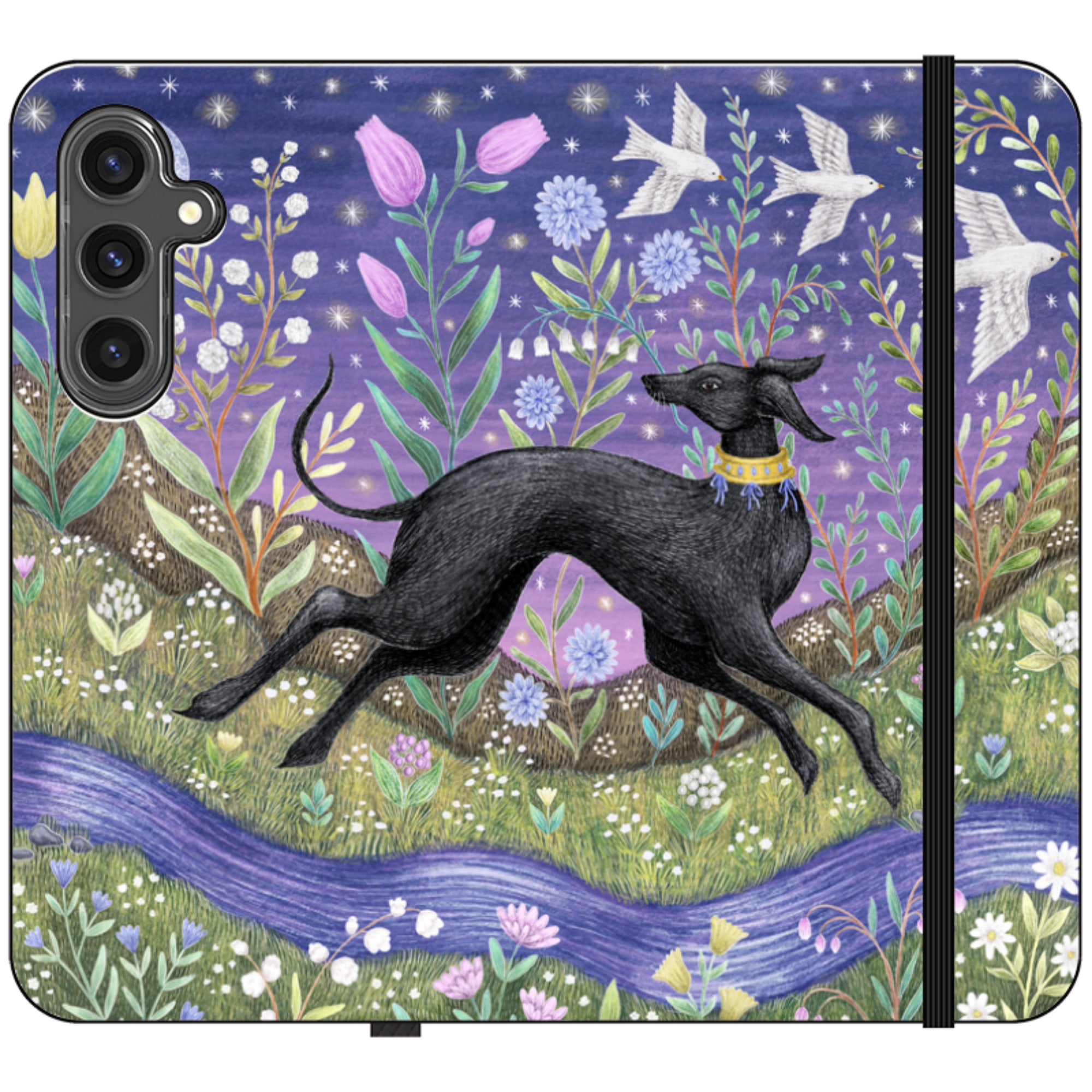 Meadow Hound Wallet Case By Catherine Rowe