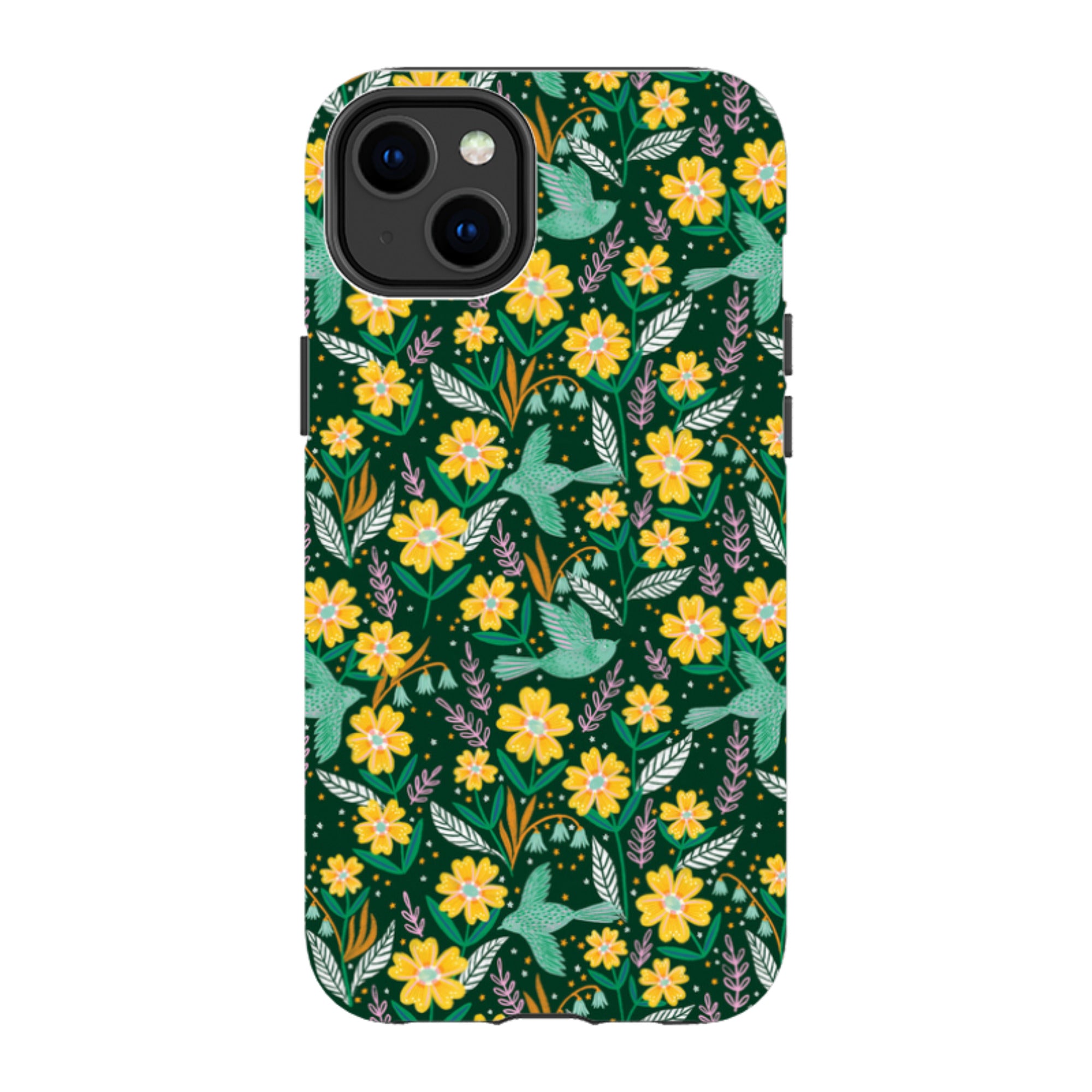 iPhone Tough Case - Sweet Birds Green By Lee Foster Wilson