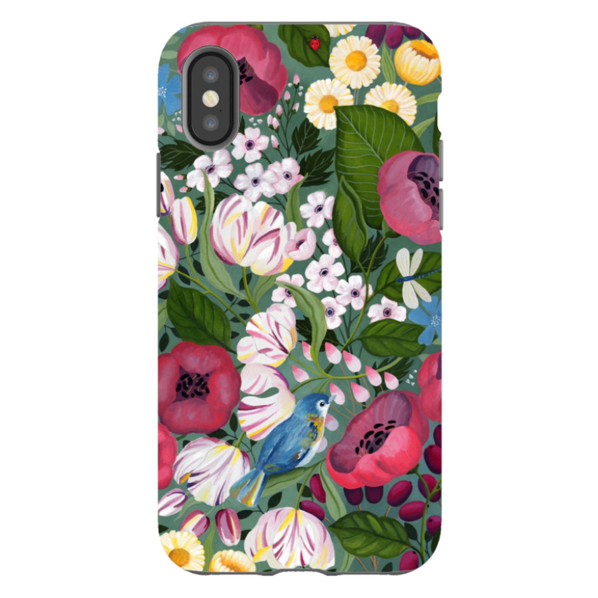 iPhone Tough Case - Bluebird Flowers By Bex Parkin