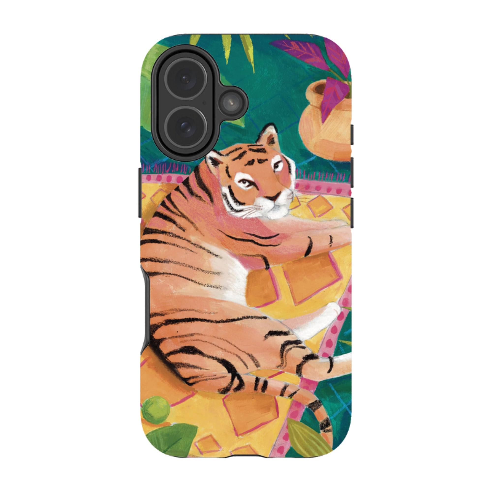iPhone MagSafe Tough Case -  Tiger In Palms By Bex Parkin