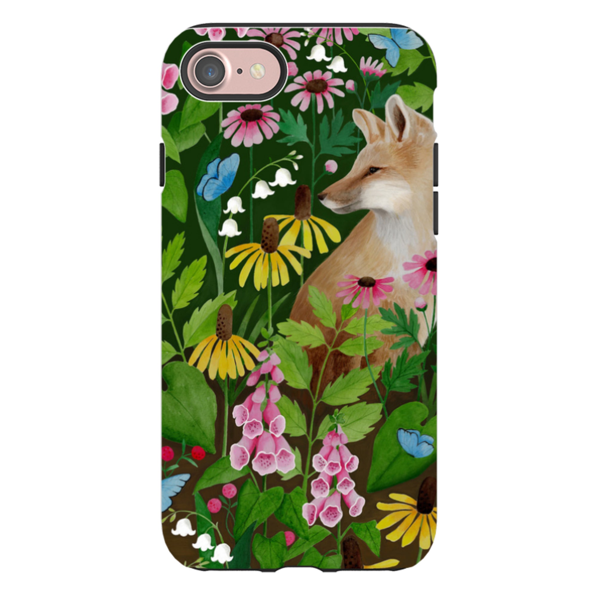 iPhone Tough Case - Fox And Foxgloves By Bex Parkin