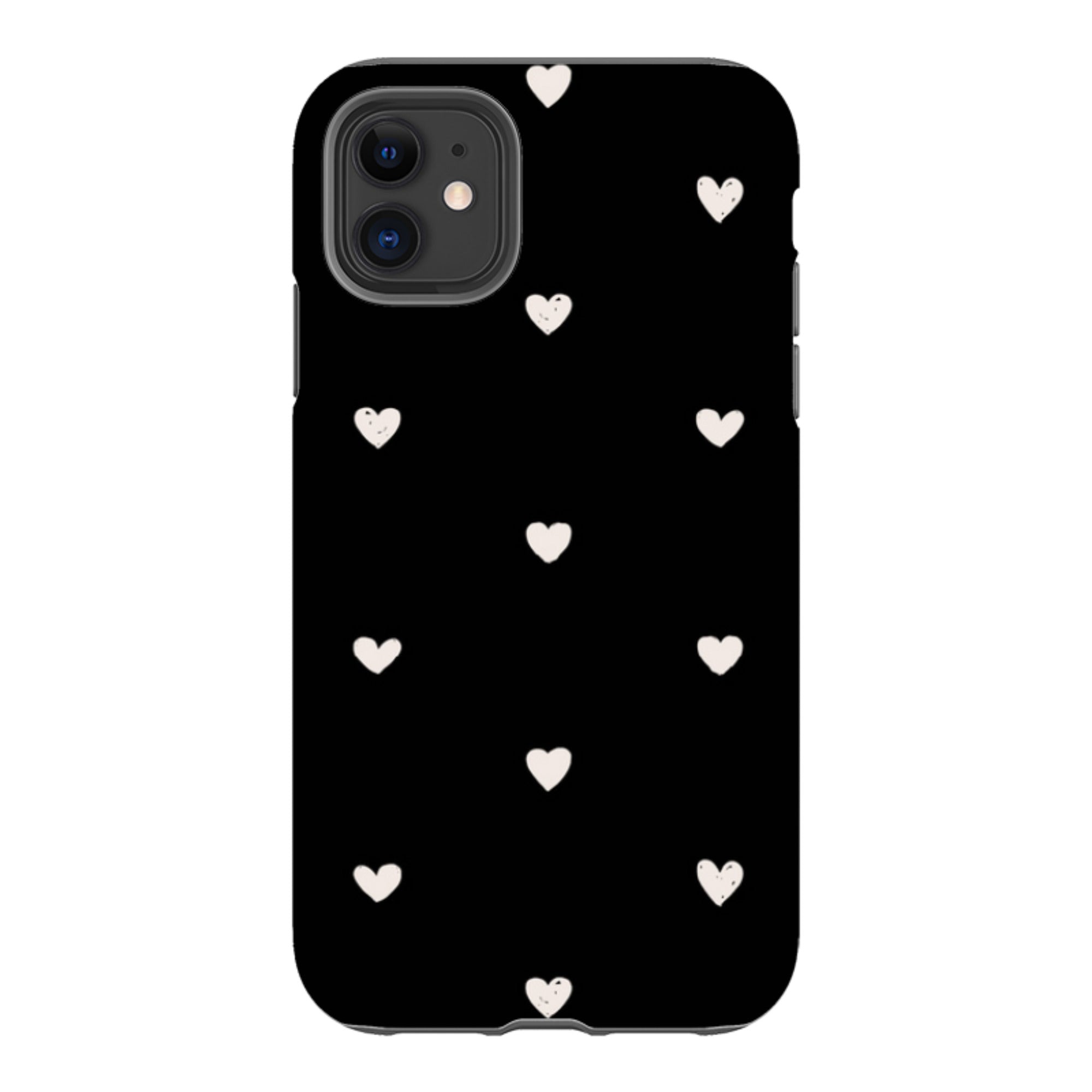 iPhone Tough Case - Hearts Black