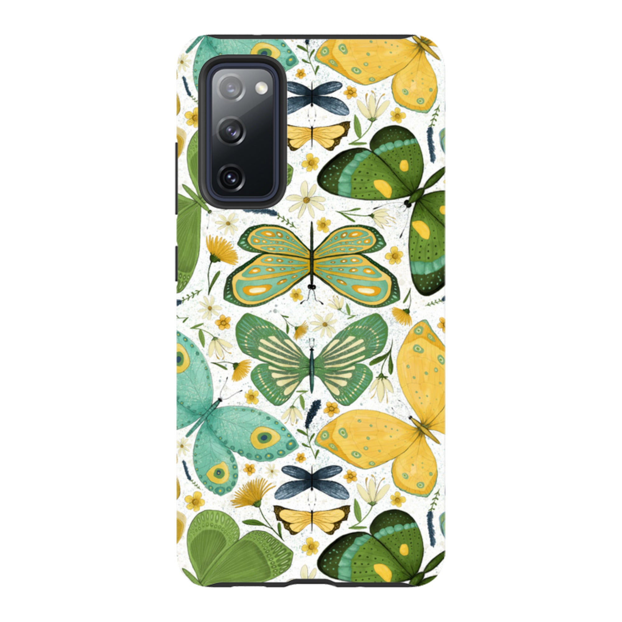 Samsung Tough Case - Green Butterflies By Maja Lindberg