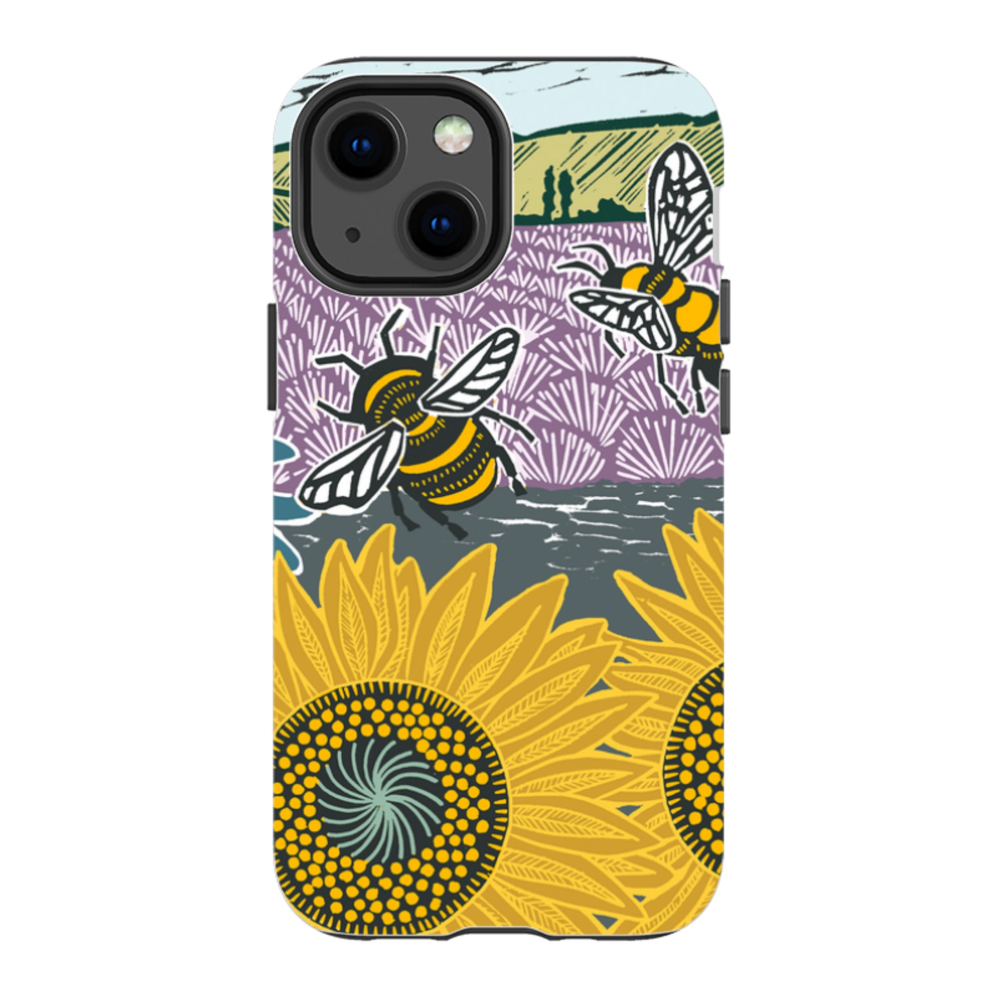 iPhone Tough Case - Bees And Sunflowers By Kate Heiss