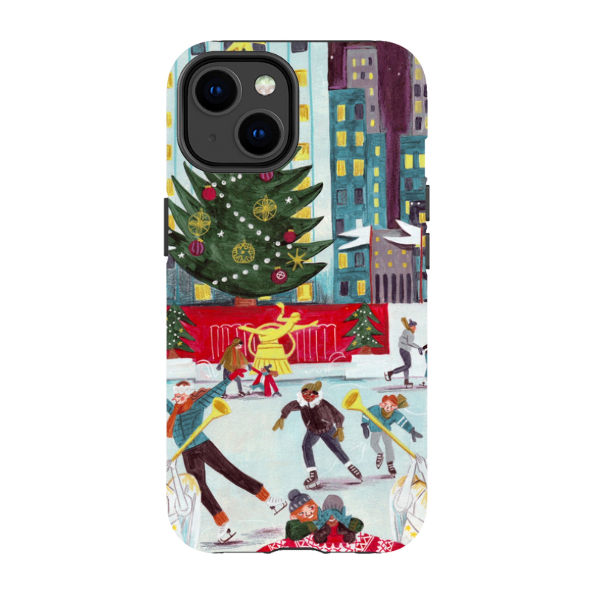 iPhone Tough Case - Xmas In New York By Caroline Bonne Muller
