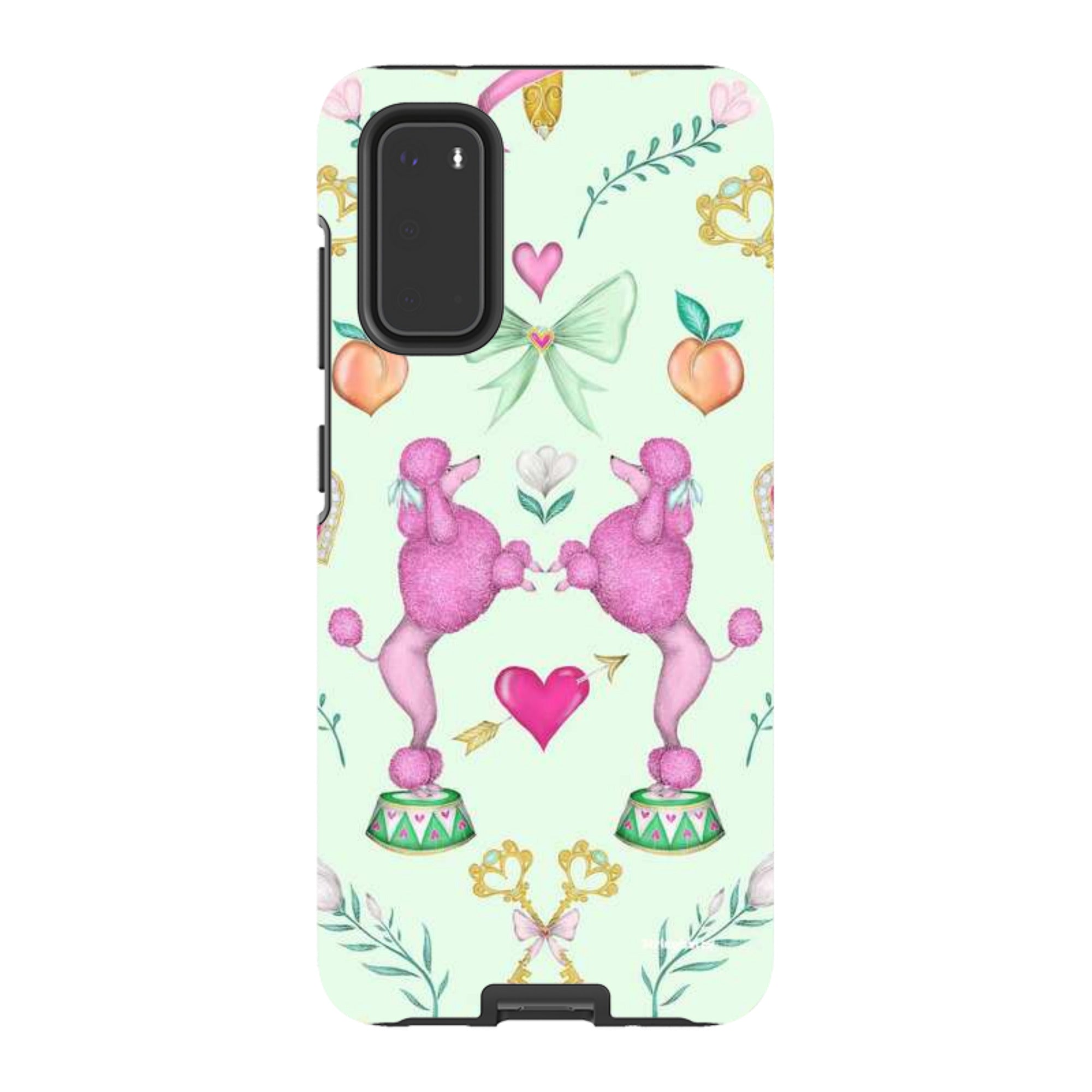 Samsung Tough Case - Pink Poodle Parlour Mint By Catherine Rowe