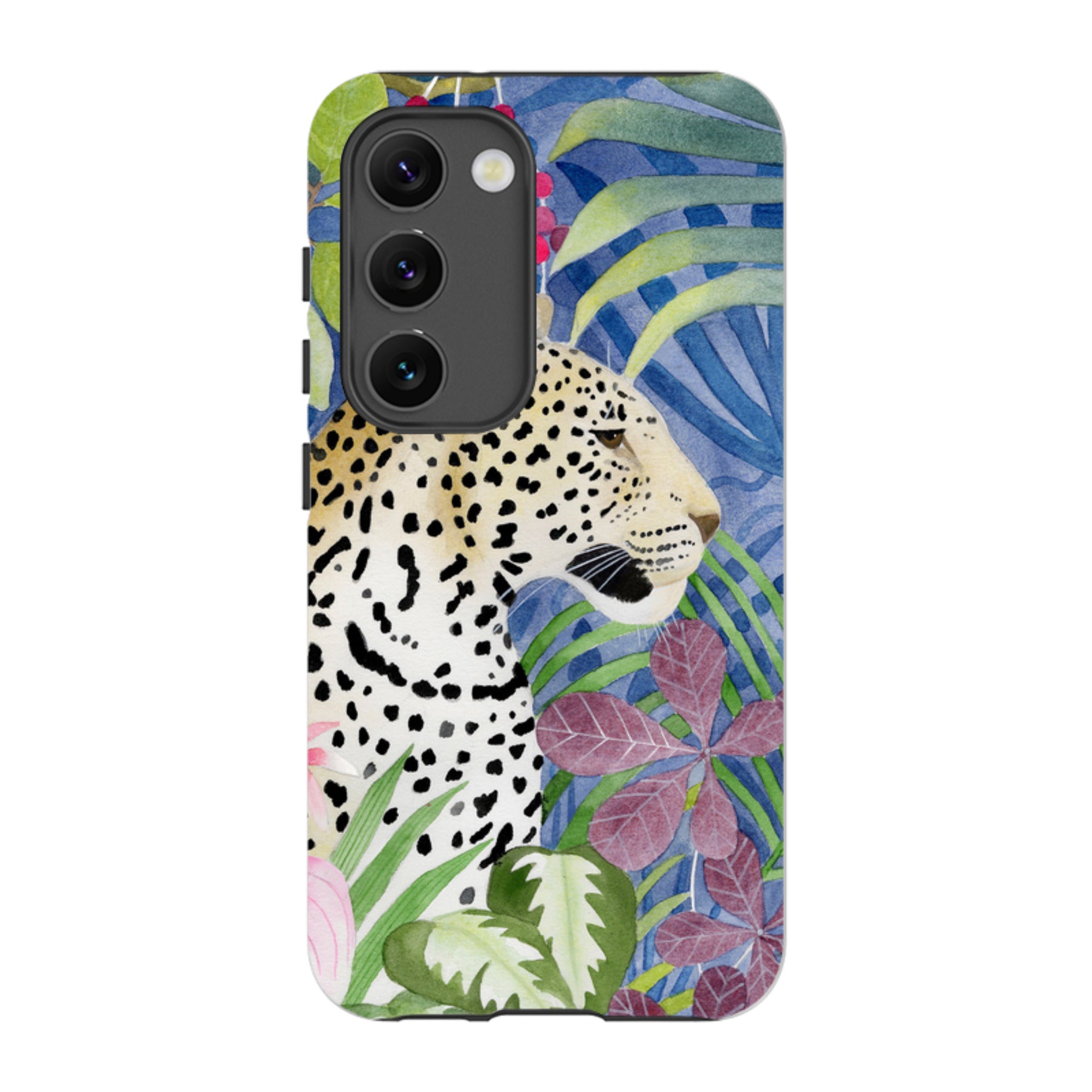Samsung Tough Case - Blue Jungle Leopard By Bex Parkin