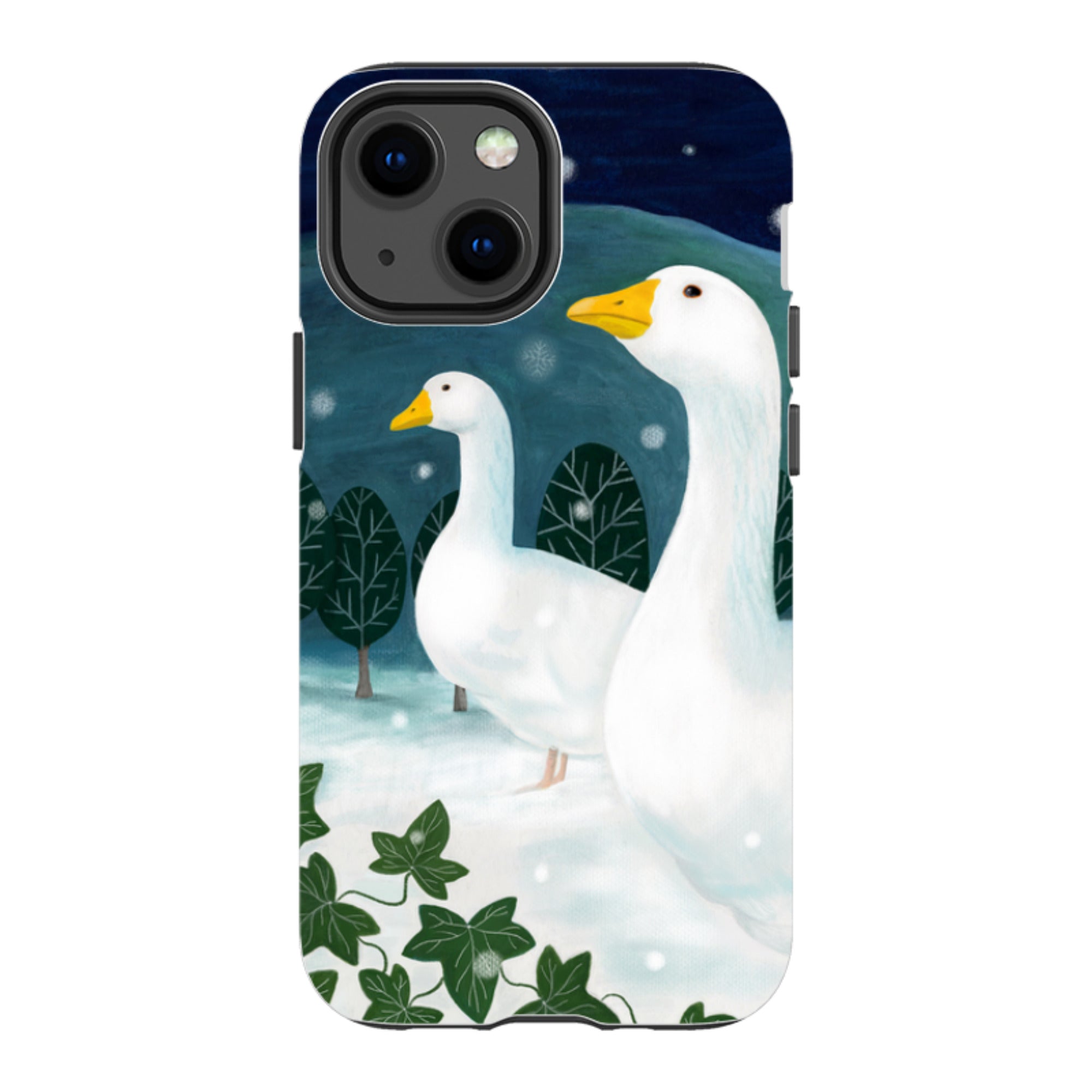 iPhone Tough Case - Winter Geese By Bex Parkin