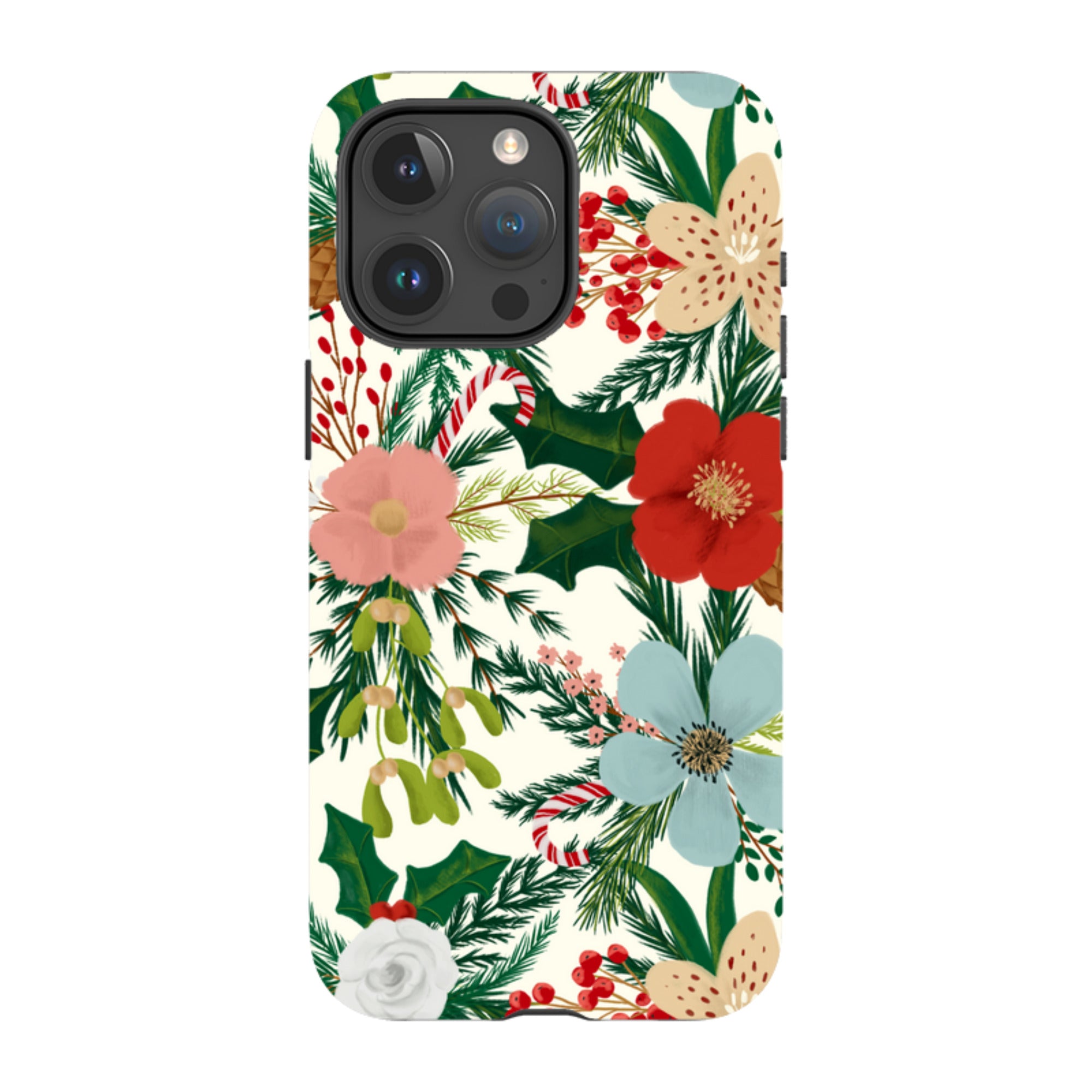 iPhone Tough Case - Christmas Florals By Abby Jacobs