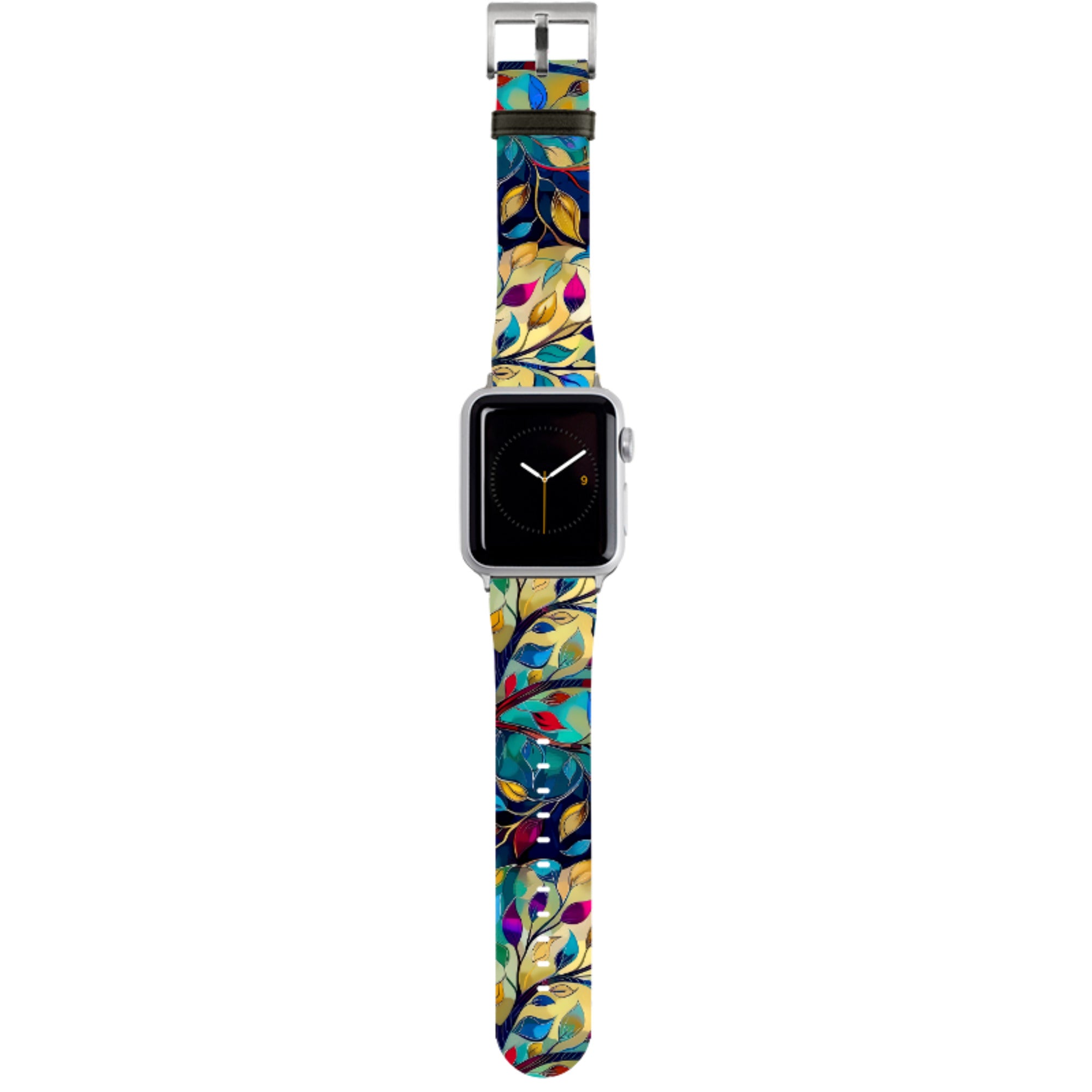 Teal Leaves Apple Watch Strap