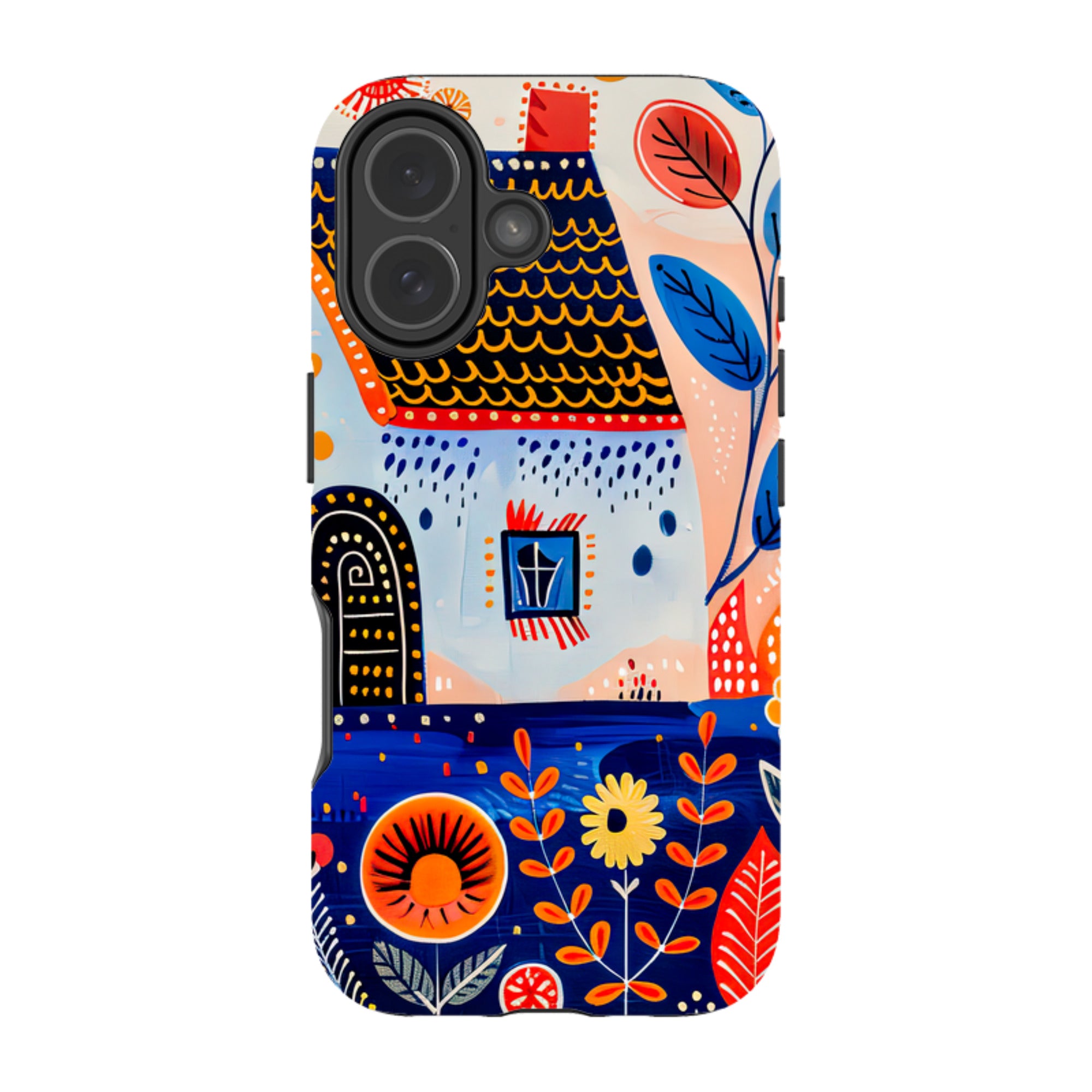 iPhone Case - Folk Art House VIII