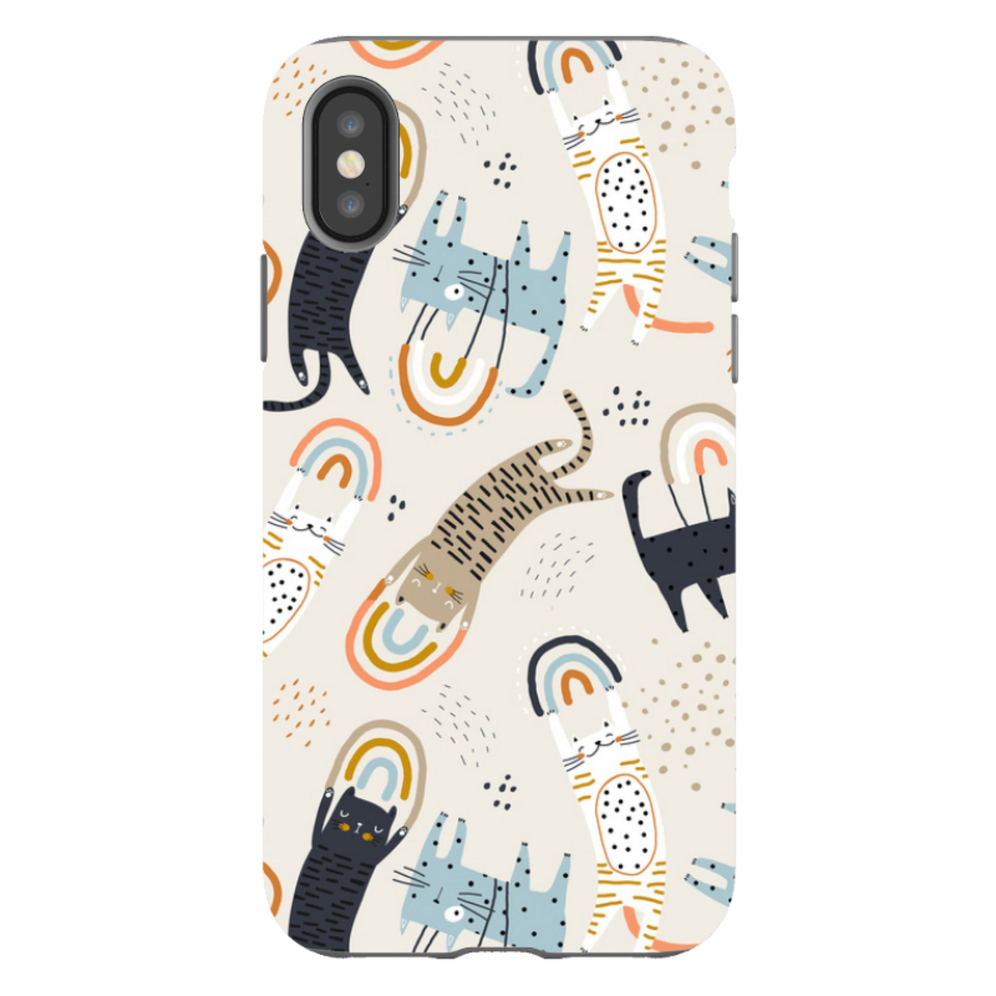 iPhone Tough Case - Rainbow Cats