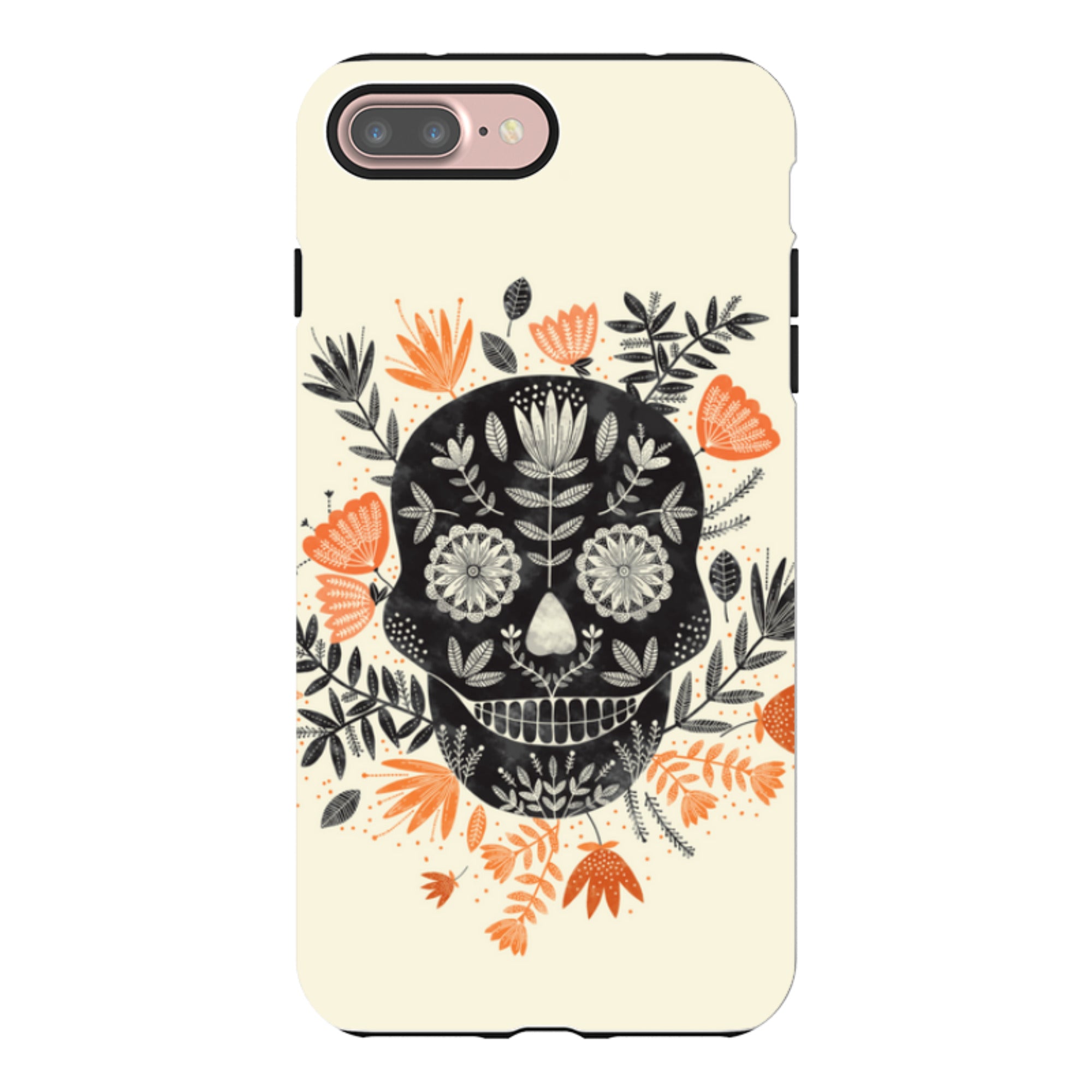 iPhone Tough Case - Sugar Skull Cream By Jade Mosinski