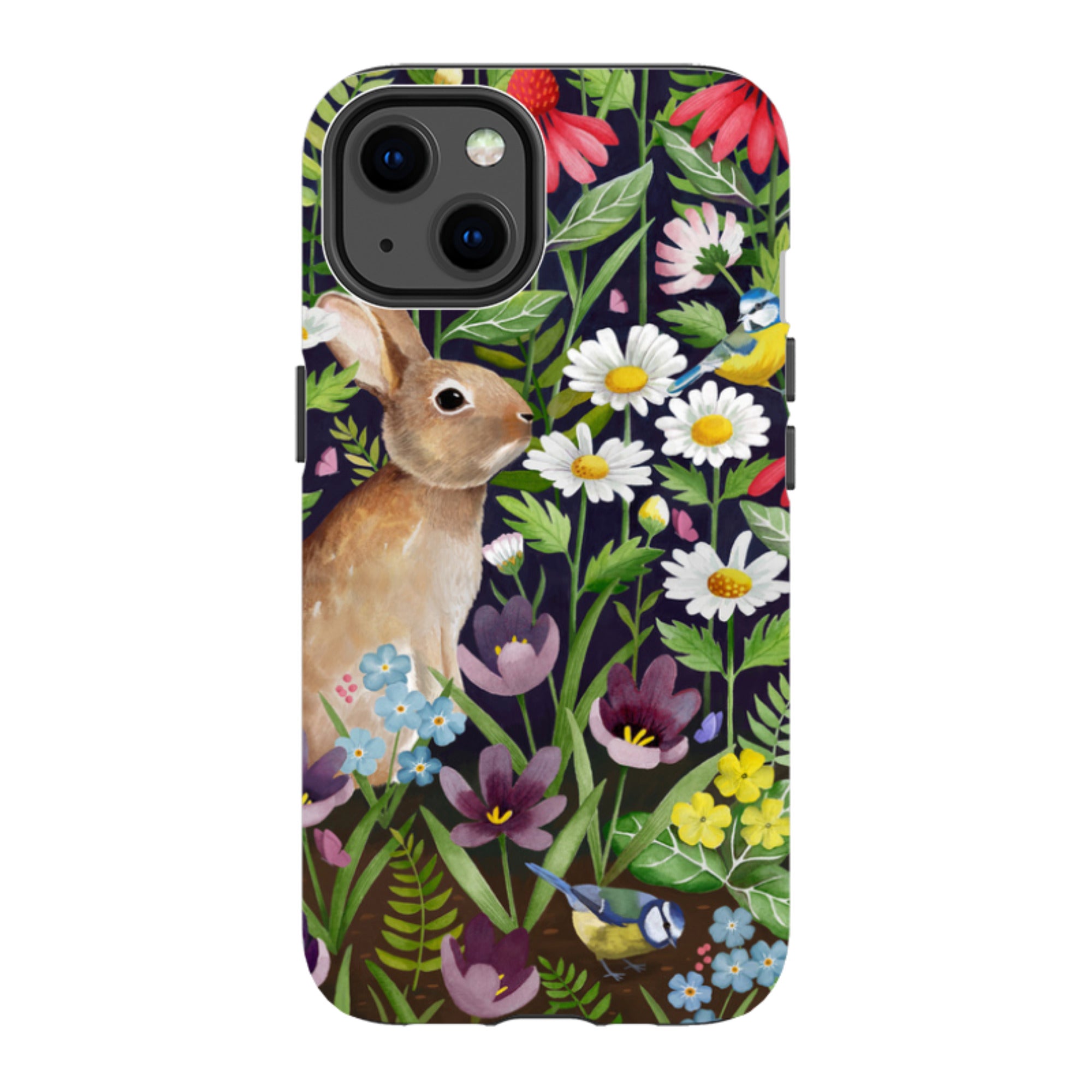 iPhone Tough Case - Rabbit And Wildflowers By Bex Parkin
