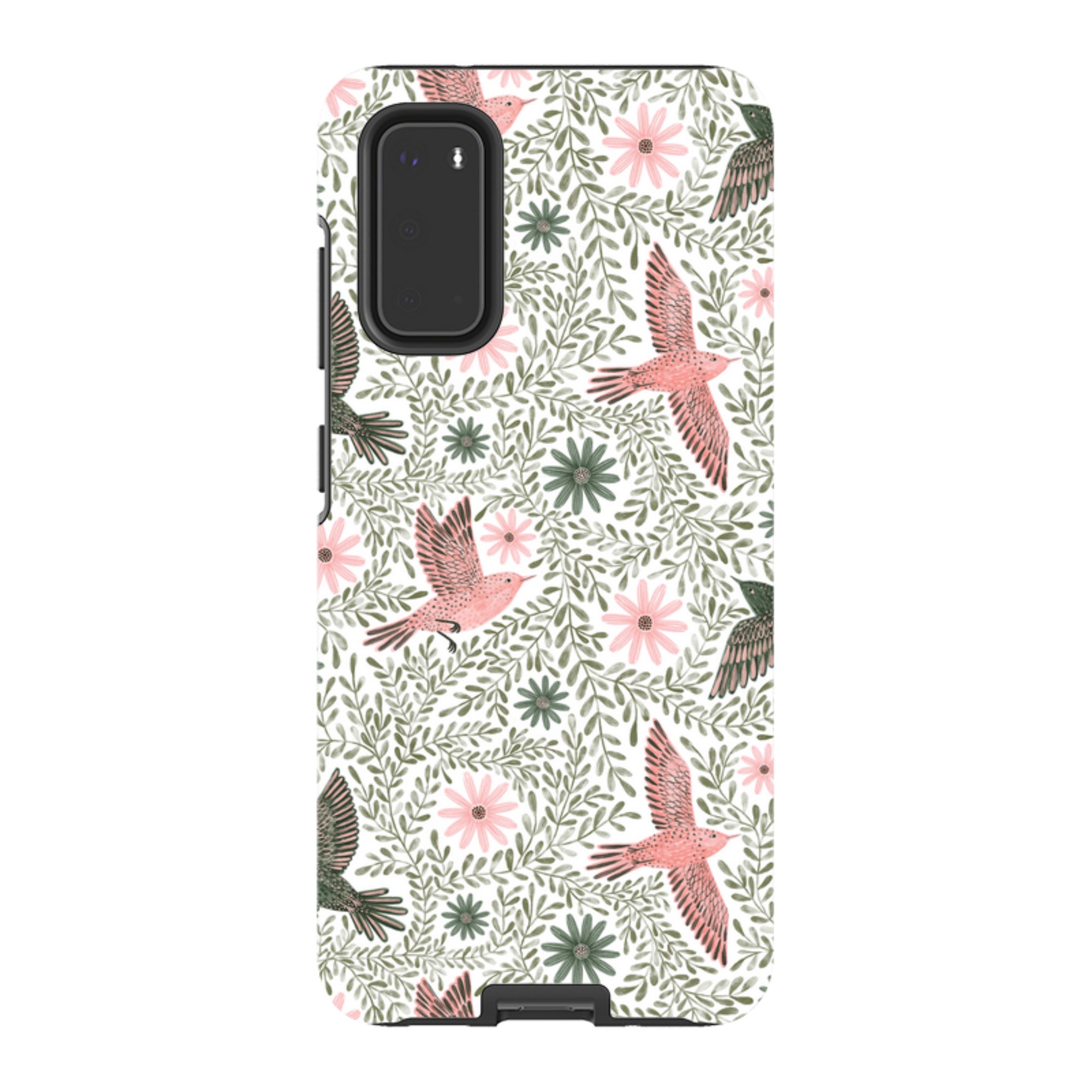 Samsung Tough Case - Bird Pattern Green By Lee Foster Wilson