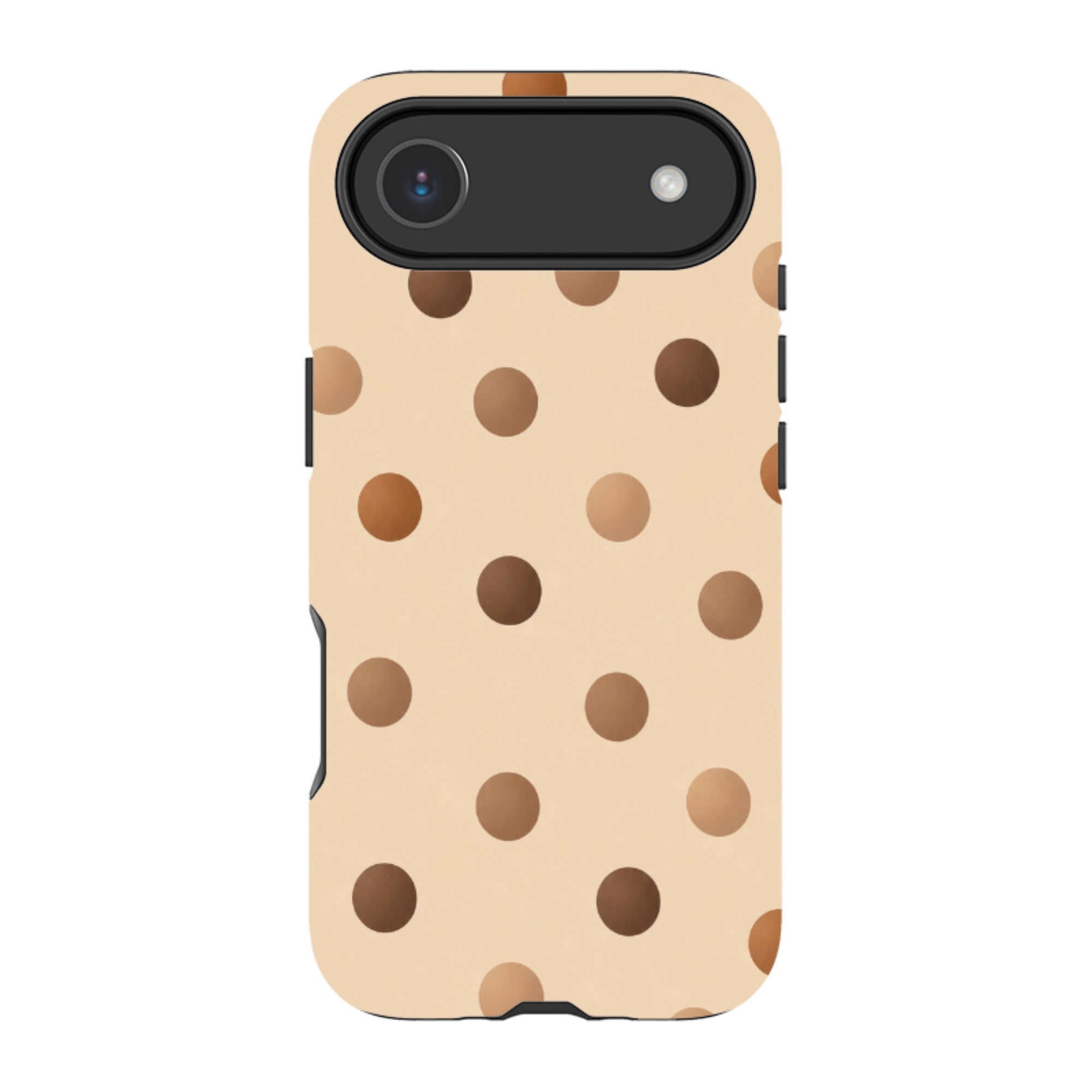 iPhone MagSafe Tough Case - Brown Polka Dot