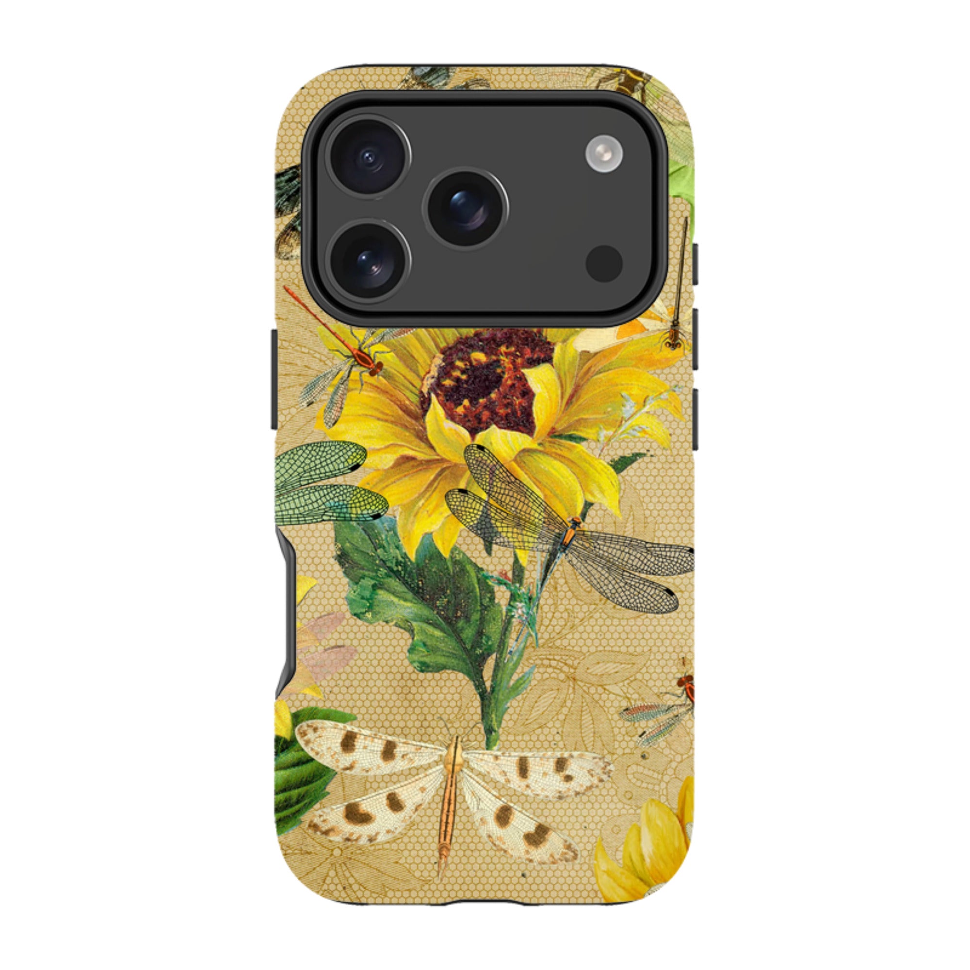 iPhone MagSafe Tough Case - Drangonflies and Sunflowers