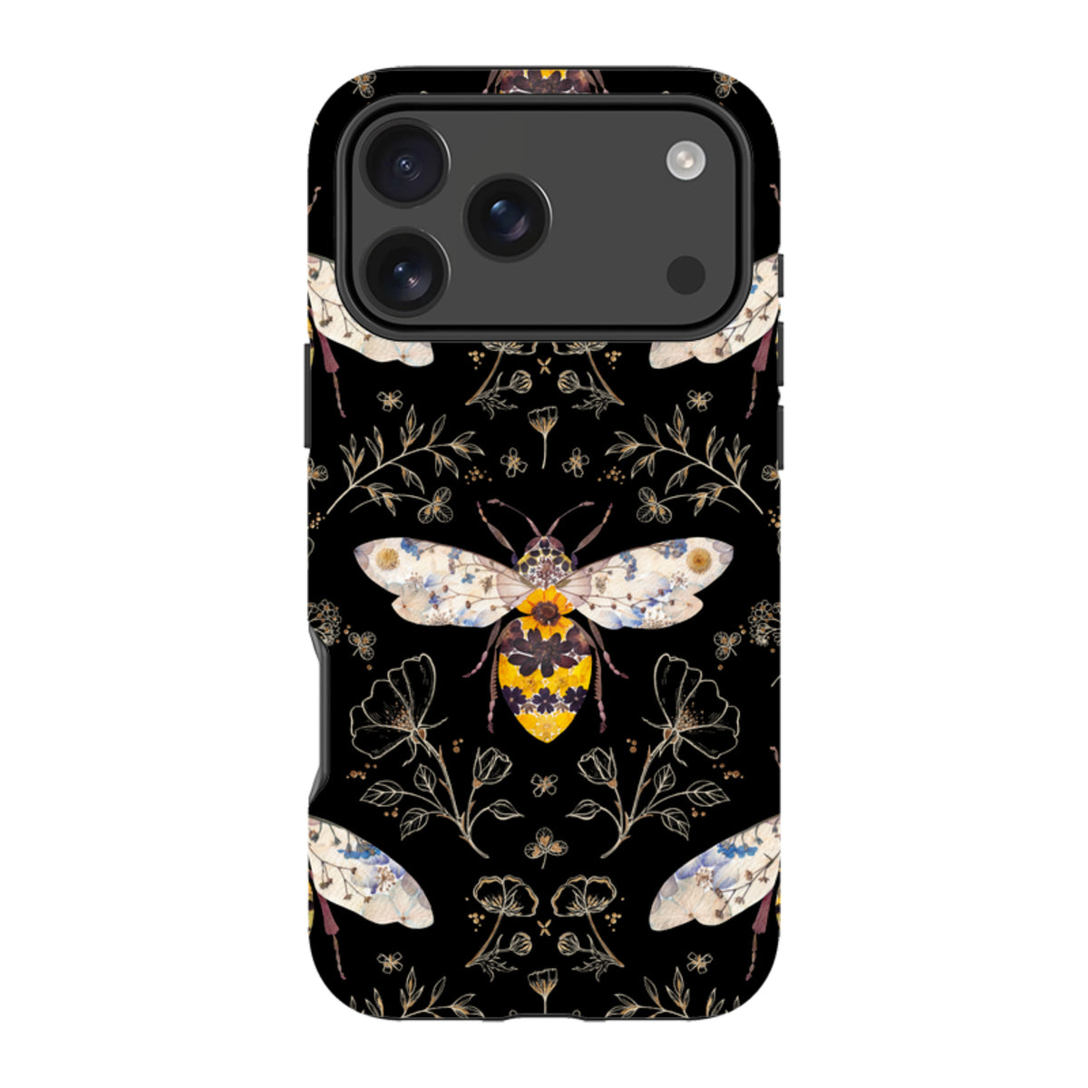iPhone Tough Case - Midnight Bumble Bee By Helen Ahpornsiri