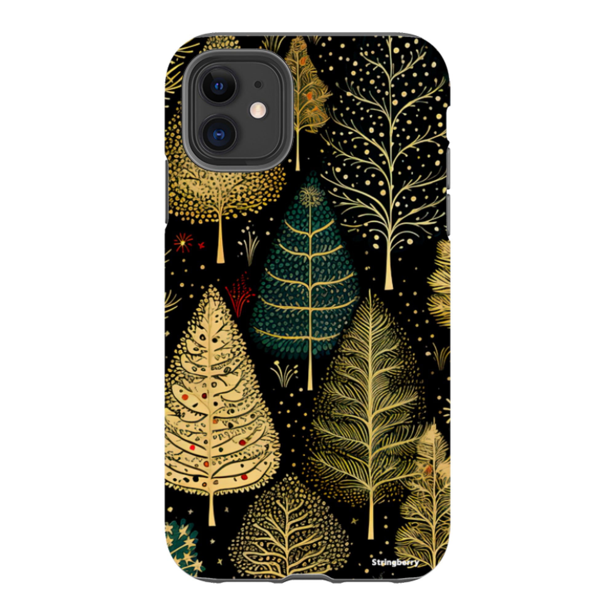 iPhone Tough Case - Golden Xmas Trees