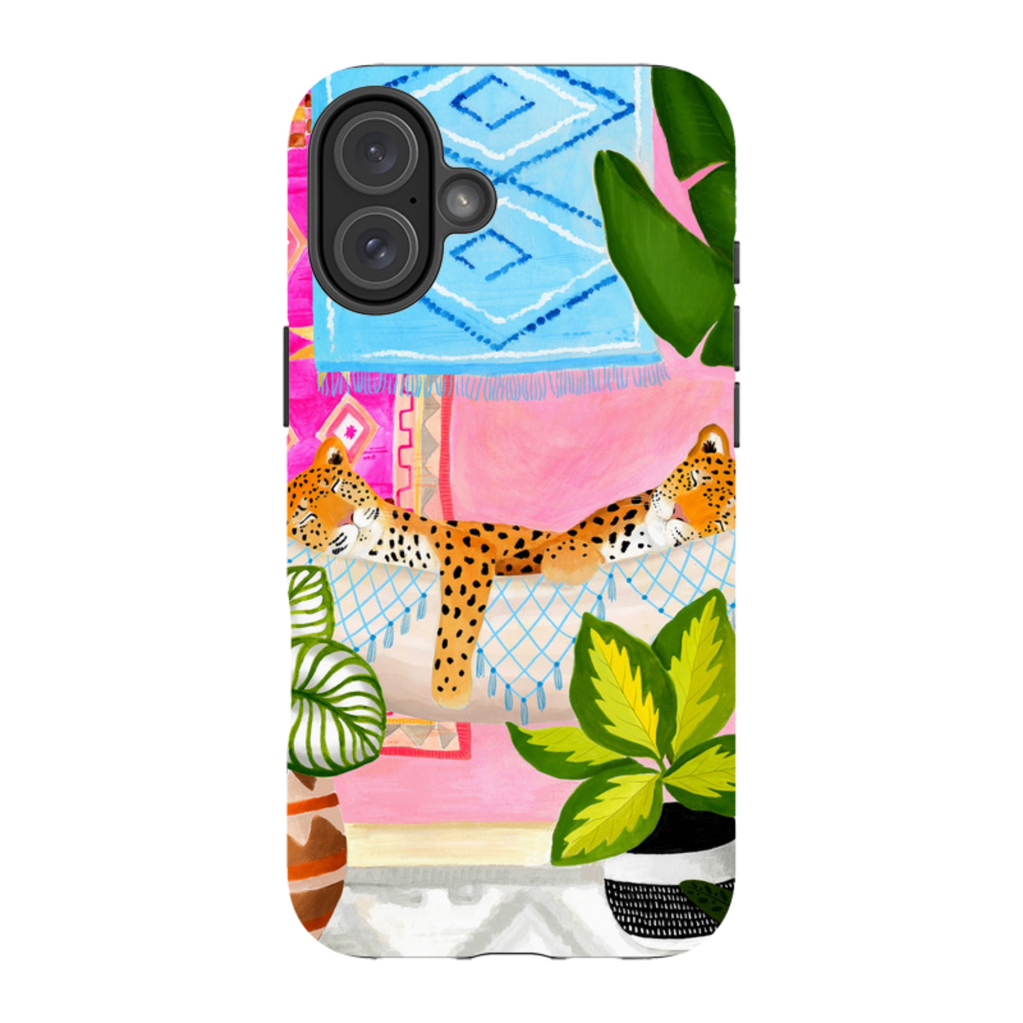 iPhone MagSafe Tough Case - Leopards in Hammock By Bex Parkin