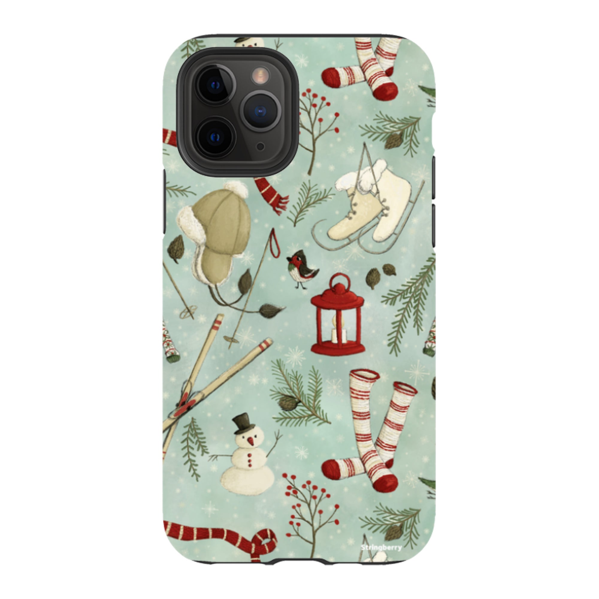 iPhone Tough Case - Winter Pattern By Maja Lindberg