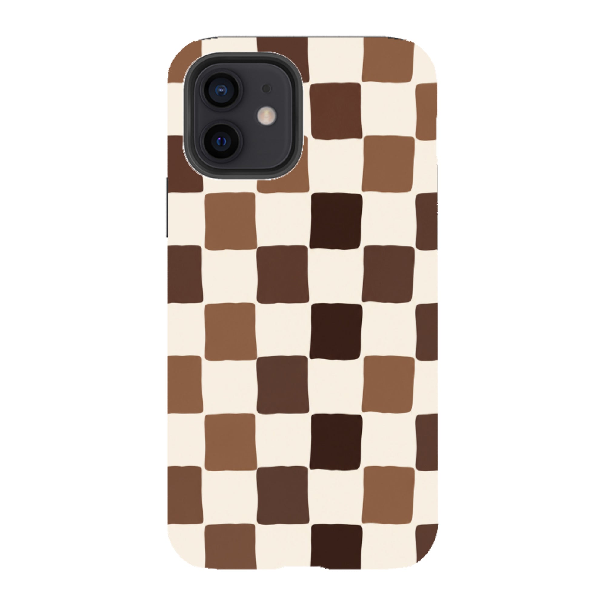 iPhone Tough Case - Brown Checkerboard