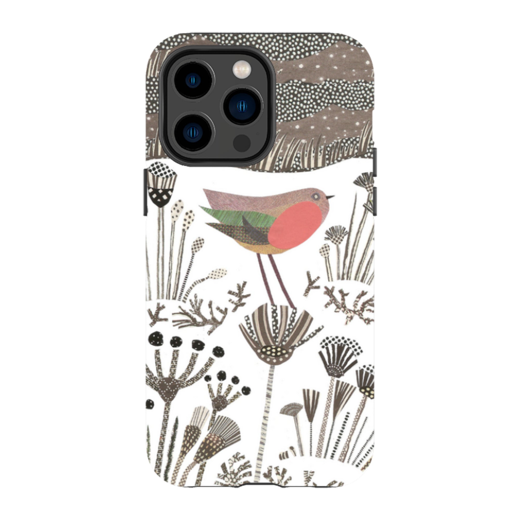 iPhone Tough Case - Robin in Snow By Jane Robbins
