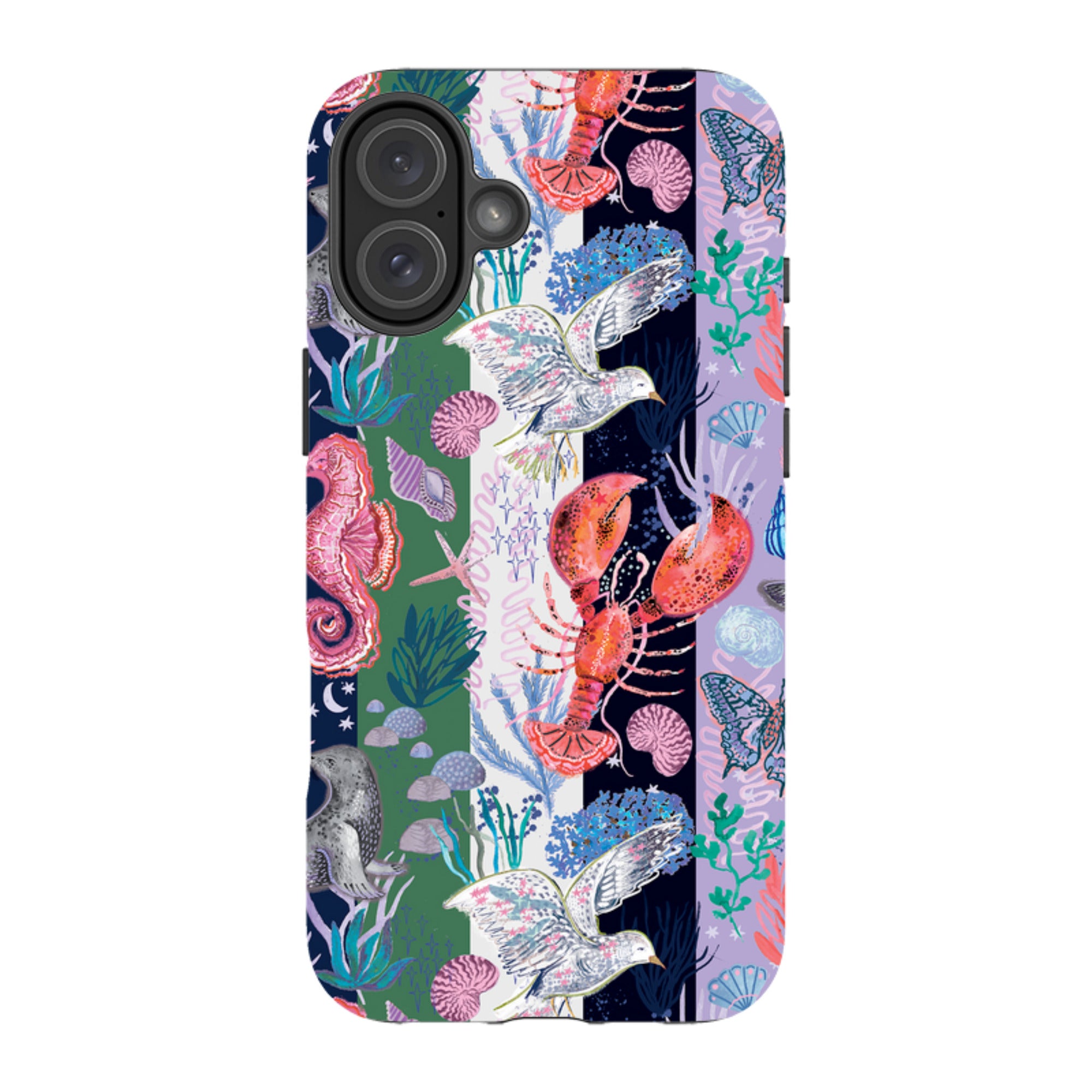 iPhone MagSafe Tough Case - Coastal Calling Stripe I By Emma Frances Grant