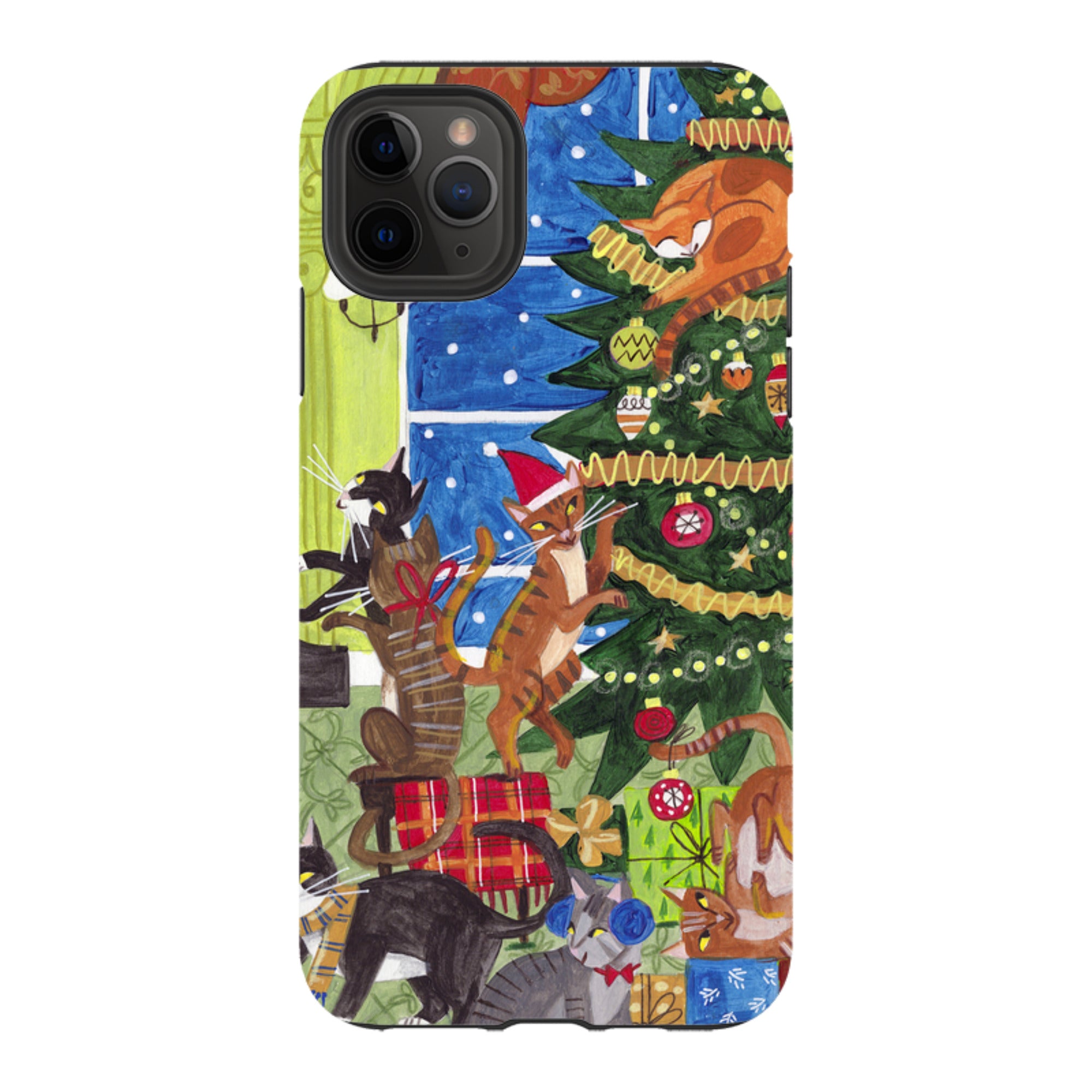 iPhone Tough Case - Christmas Cats By Caroline Bonne Muller
