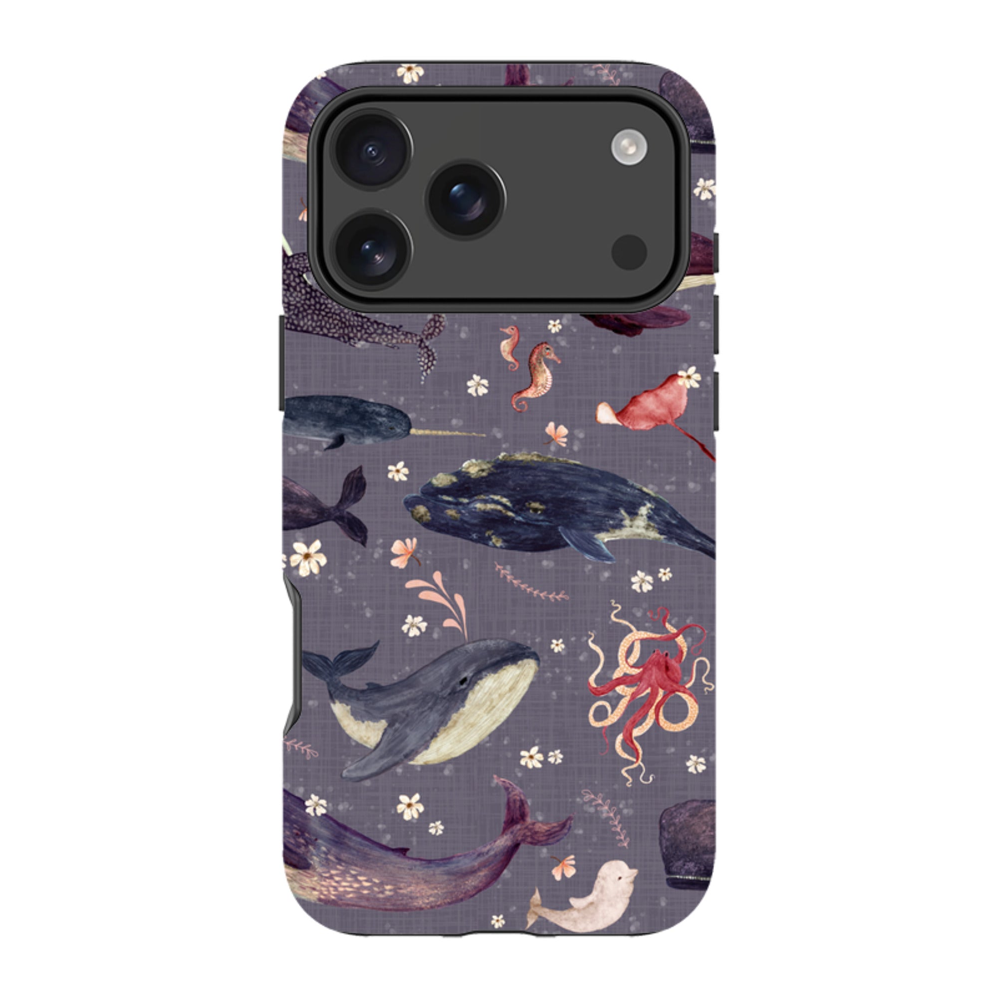 iPhone Tough Case - Whale Song Lavender By Katherine Quinn