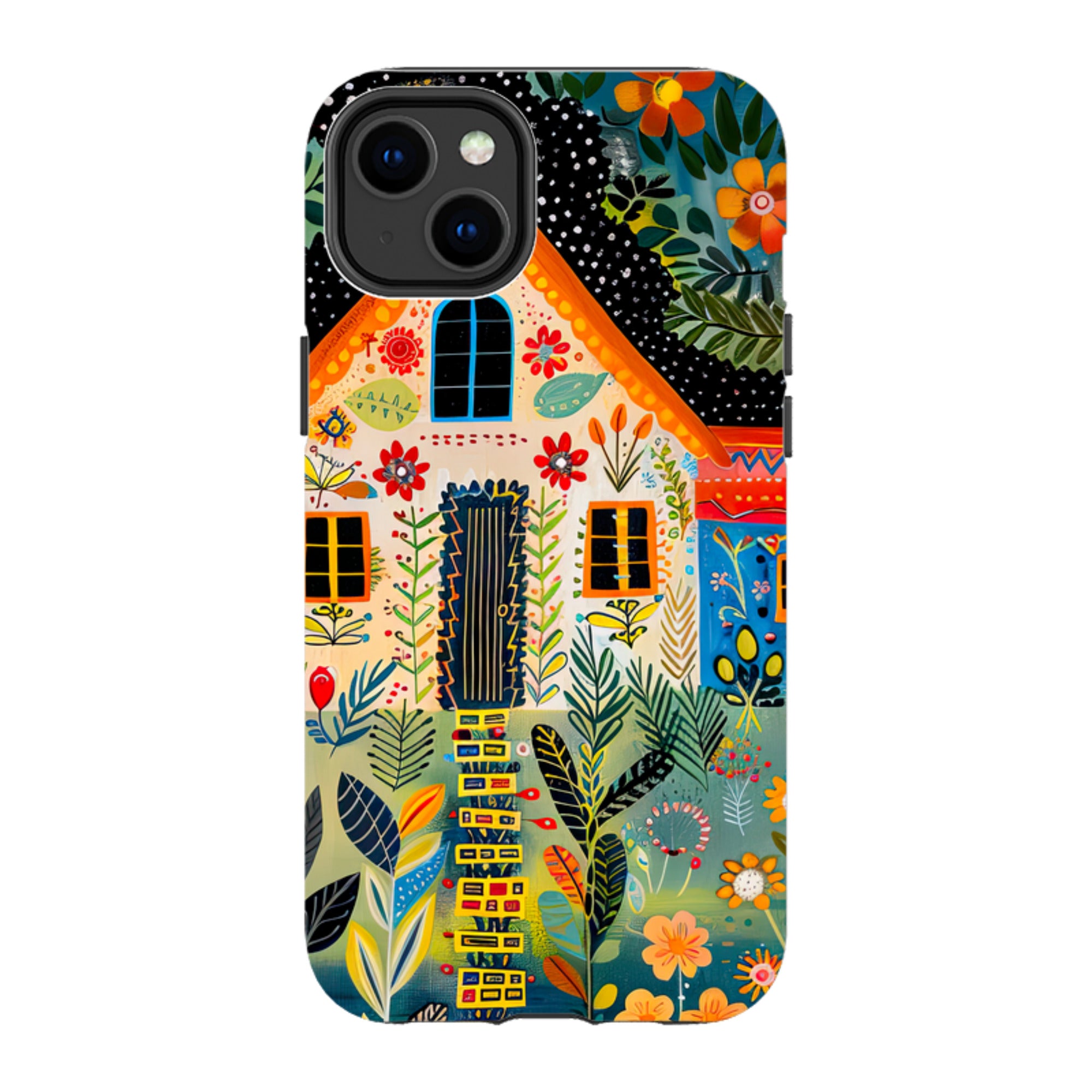 iPhone MagSafe Tough Case - Folk Art House II