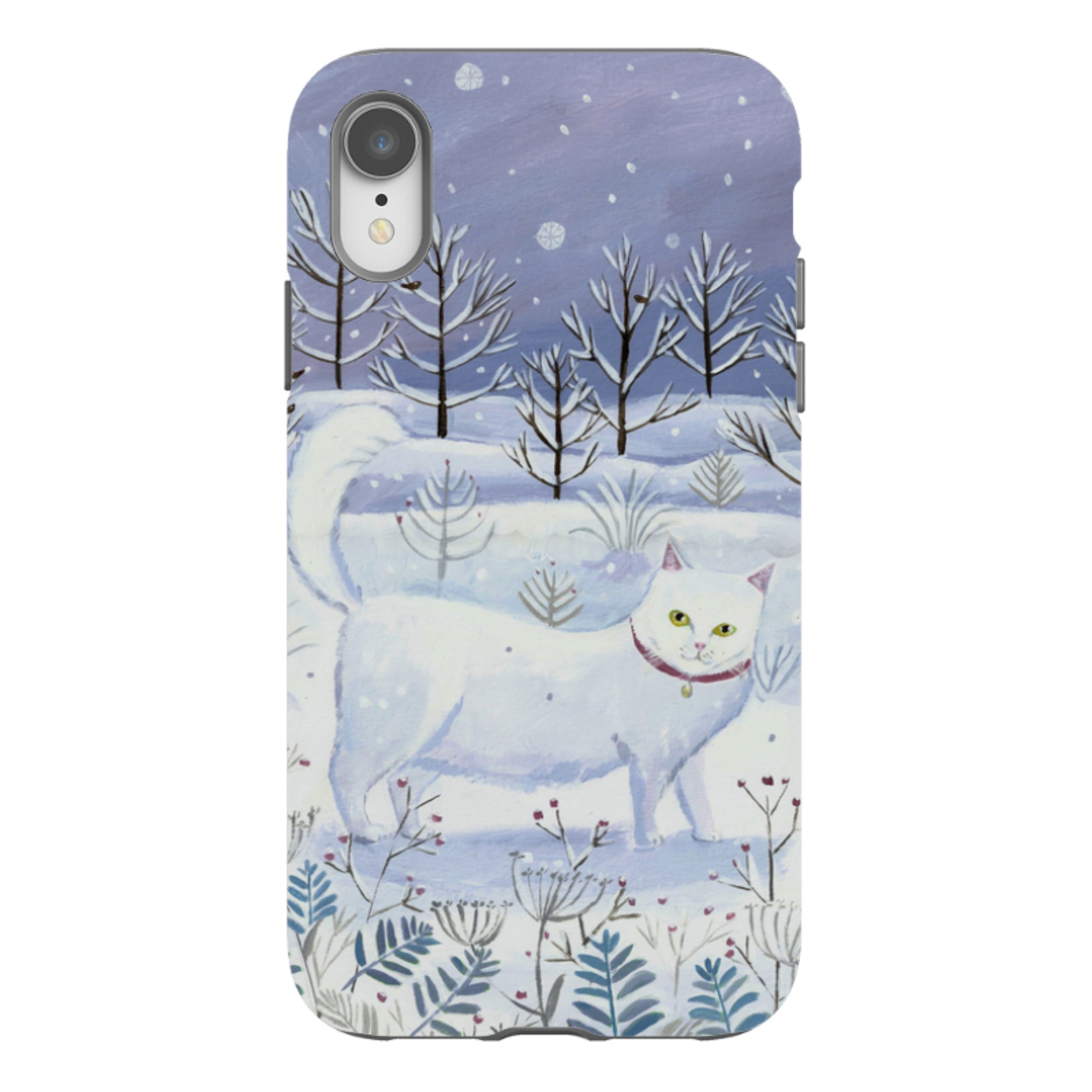 iPhone Tough Case - White Cat By Mary Stubberfield