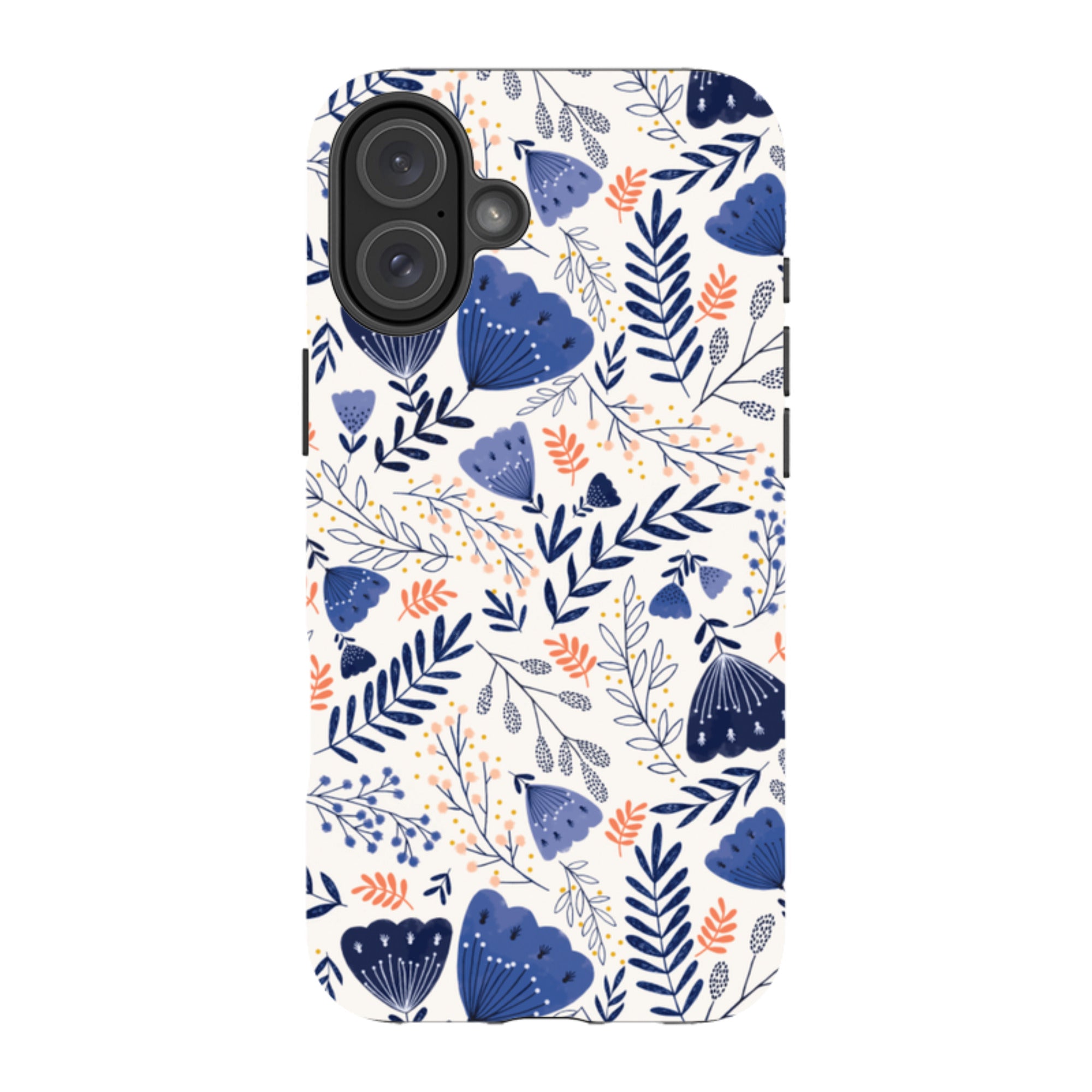 iPhone Tough Case - Blue Floral By Jade Mosinski