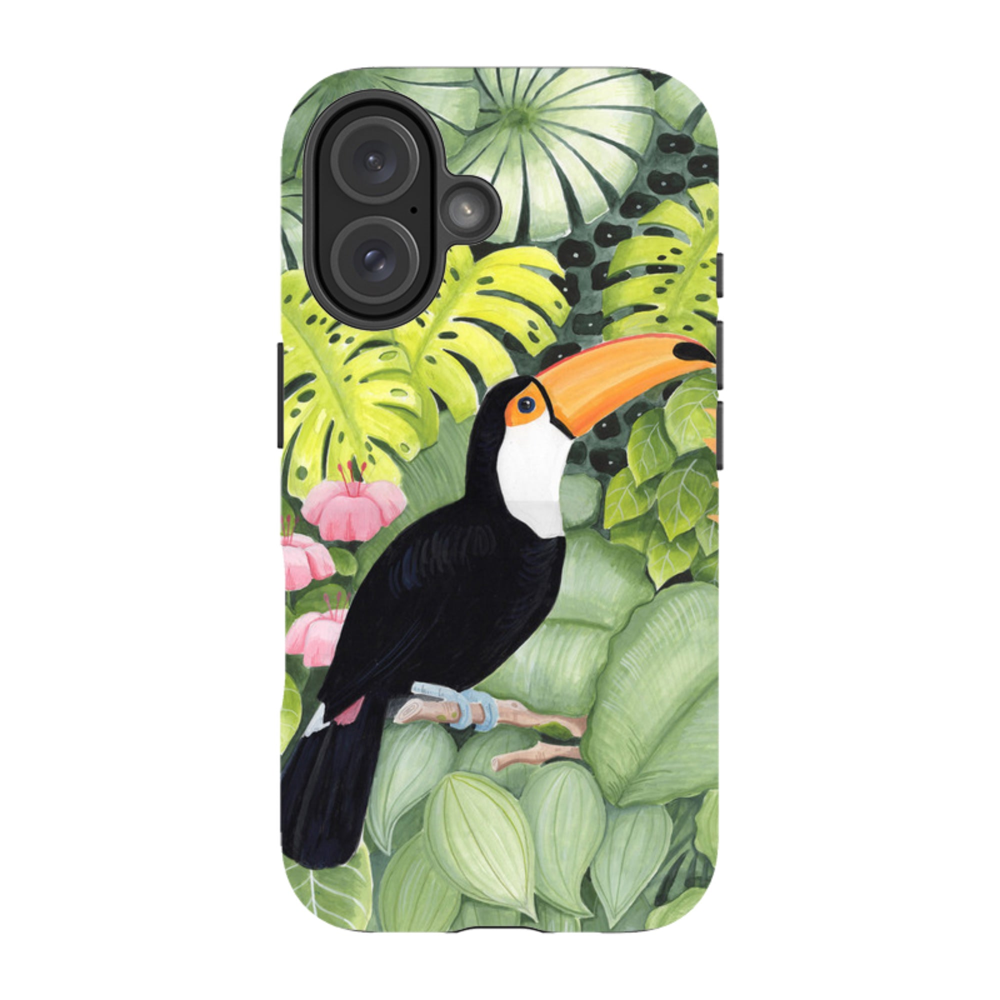 iPhone Tough Case - Toucan In Leaves By Bex Parkin