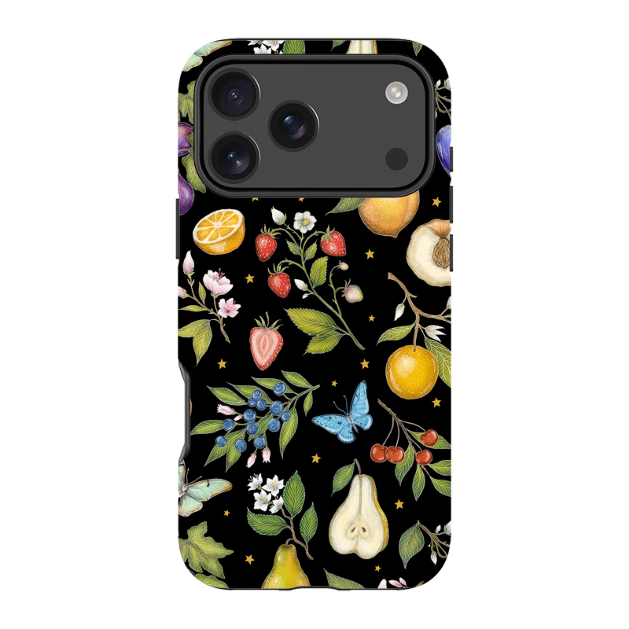 iPhone Tough Case - Black Fruits By Catherine Rowe