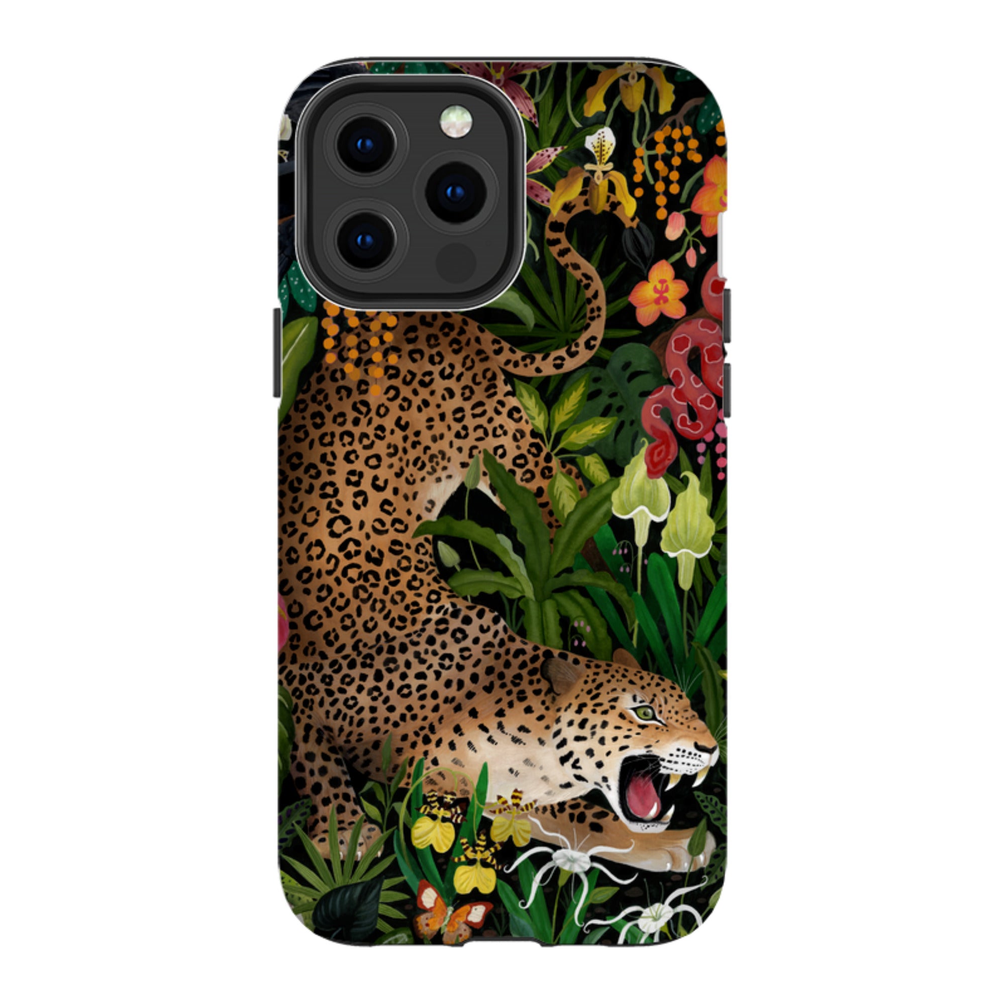 iPhone Tough Case - Roaring Leopard By Bex Parkin